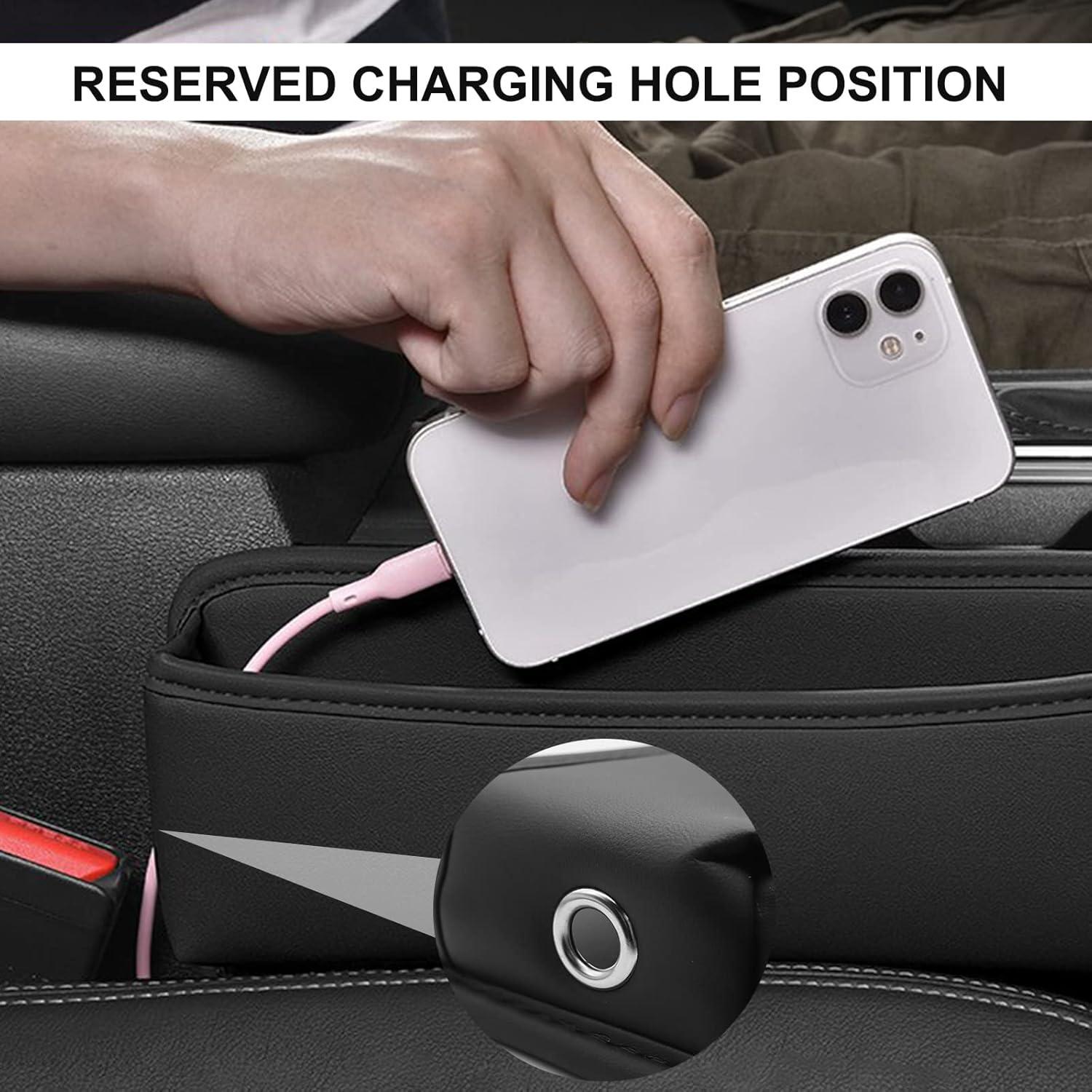 Relleno Espacio Asientos Coche Elegananccy Cuero Premium Negro