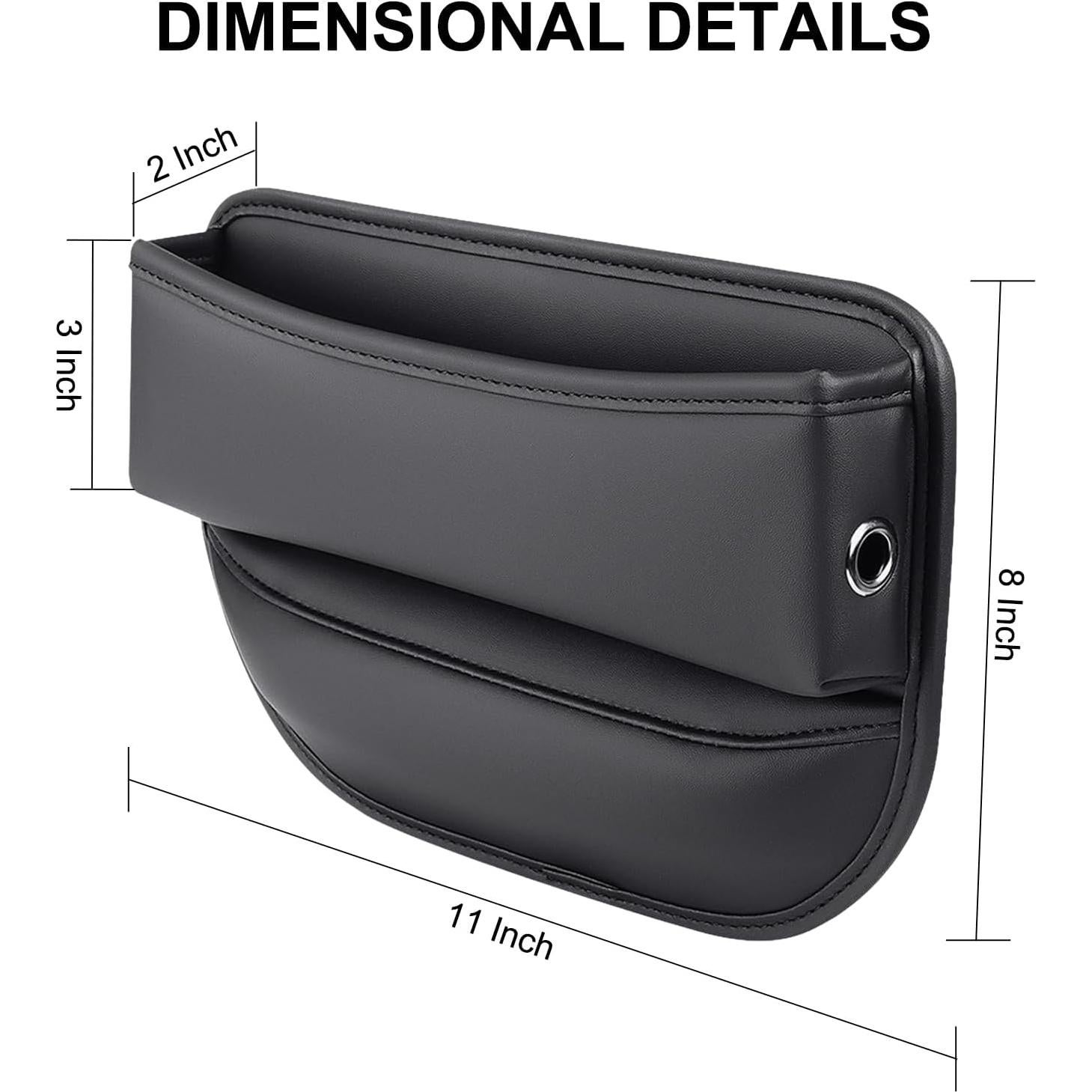 Relleno Espacio Asientos Coche Elegananccy Cuero Premium Negro