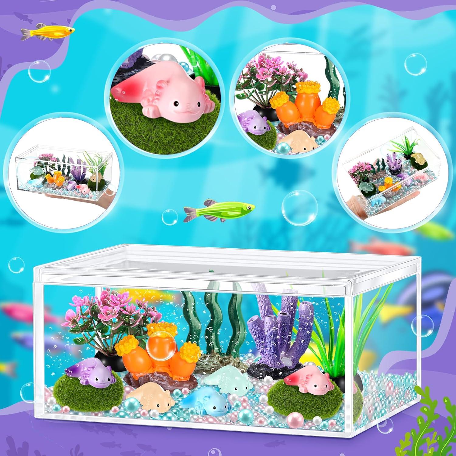 Kit DIY Axolotl Brilla en la Oscuridad HyDren - Mini Acuario