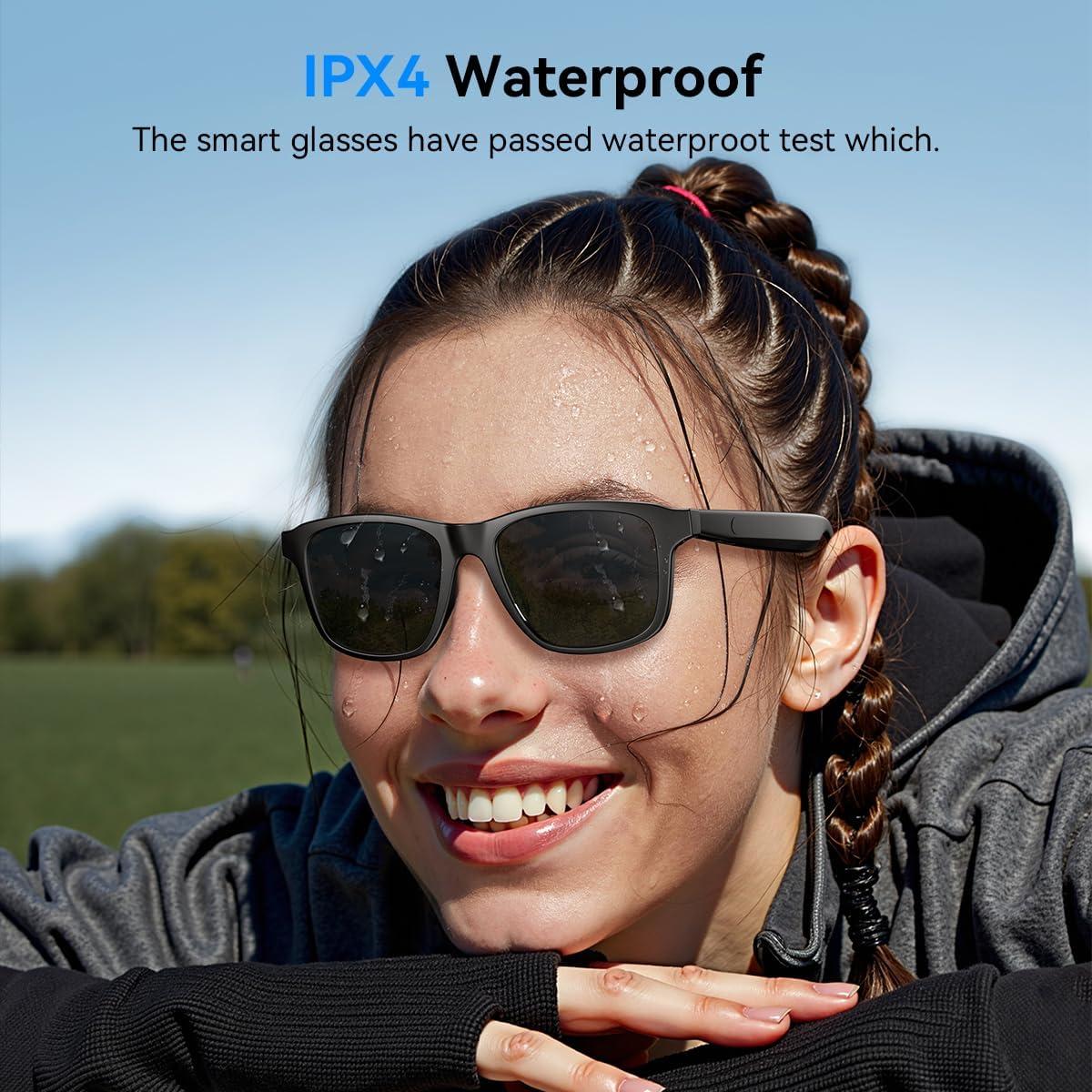 Gafas de Sol Inteligentes Bluetooth Sanqi Youpin UV Lentes Negros