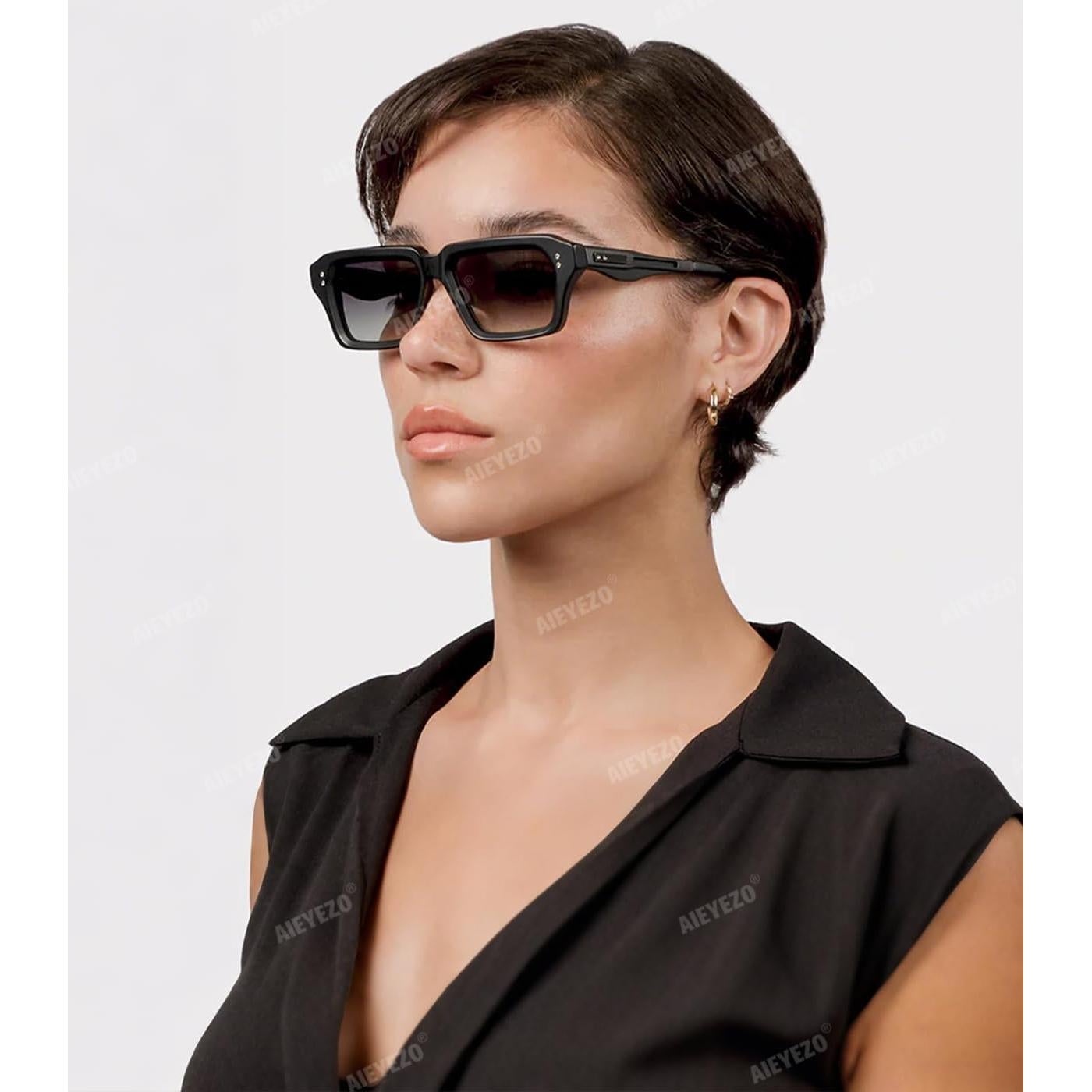 Gafas de Sol Rectangulares AIEYEZO UV400 Moda Retro