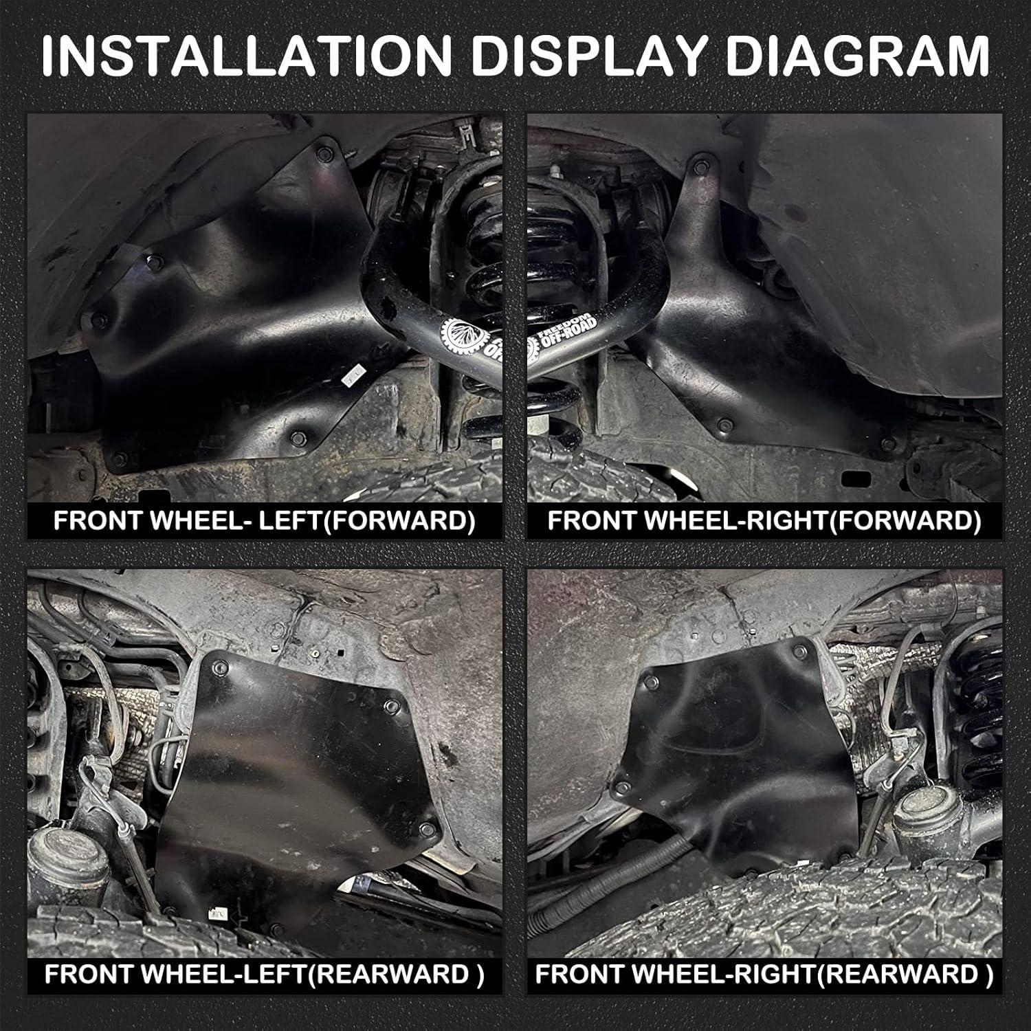 Guardias de Salpicaduras Jiankun para Toyota Tundra 2007-2020