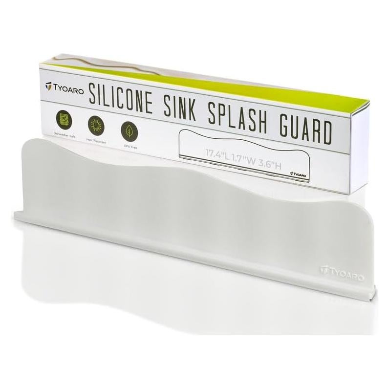 Protector de Salpicaduras TYOARO Silicona Blanco 44.2x4.3x9.1cm