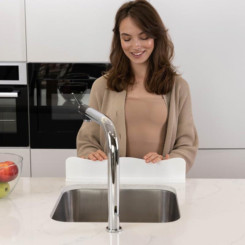 Protector de Salpicaduras TYOARO Silicona Blanco 44.2x4.3x9.1cm