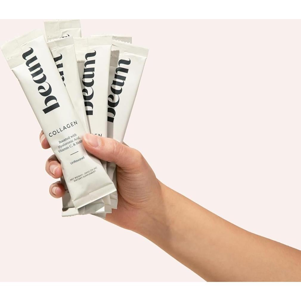 Polvo de Colágeno Beam 10.2g - Colágeno Tipo 1 y 3 con Biotina