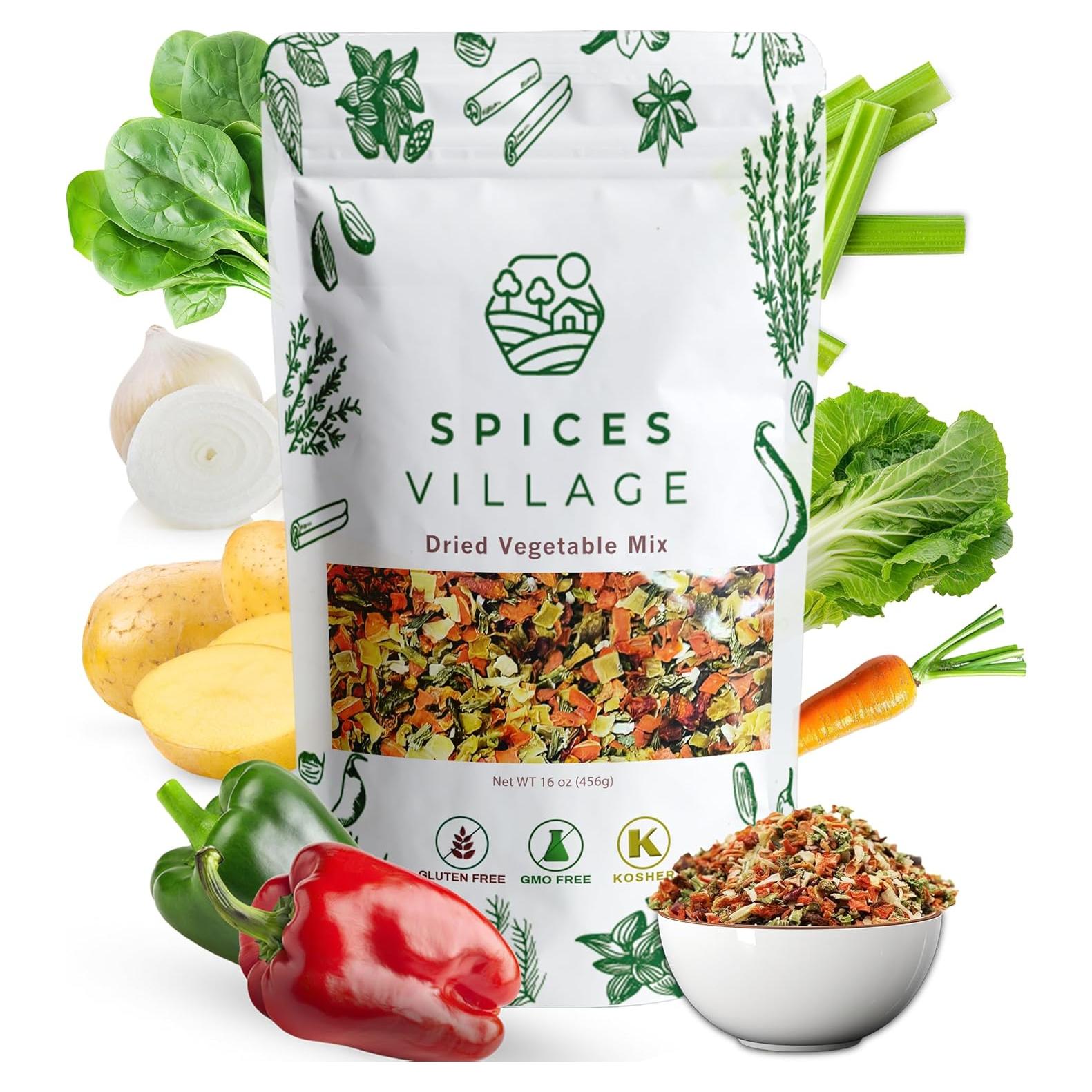 Coberturas de Ramen Secas Spices Village 907 g - Mezcla de Verduras