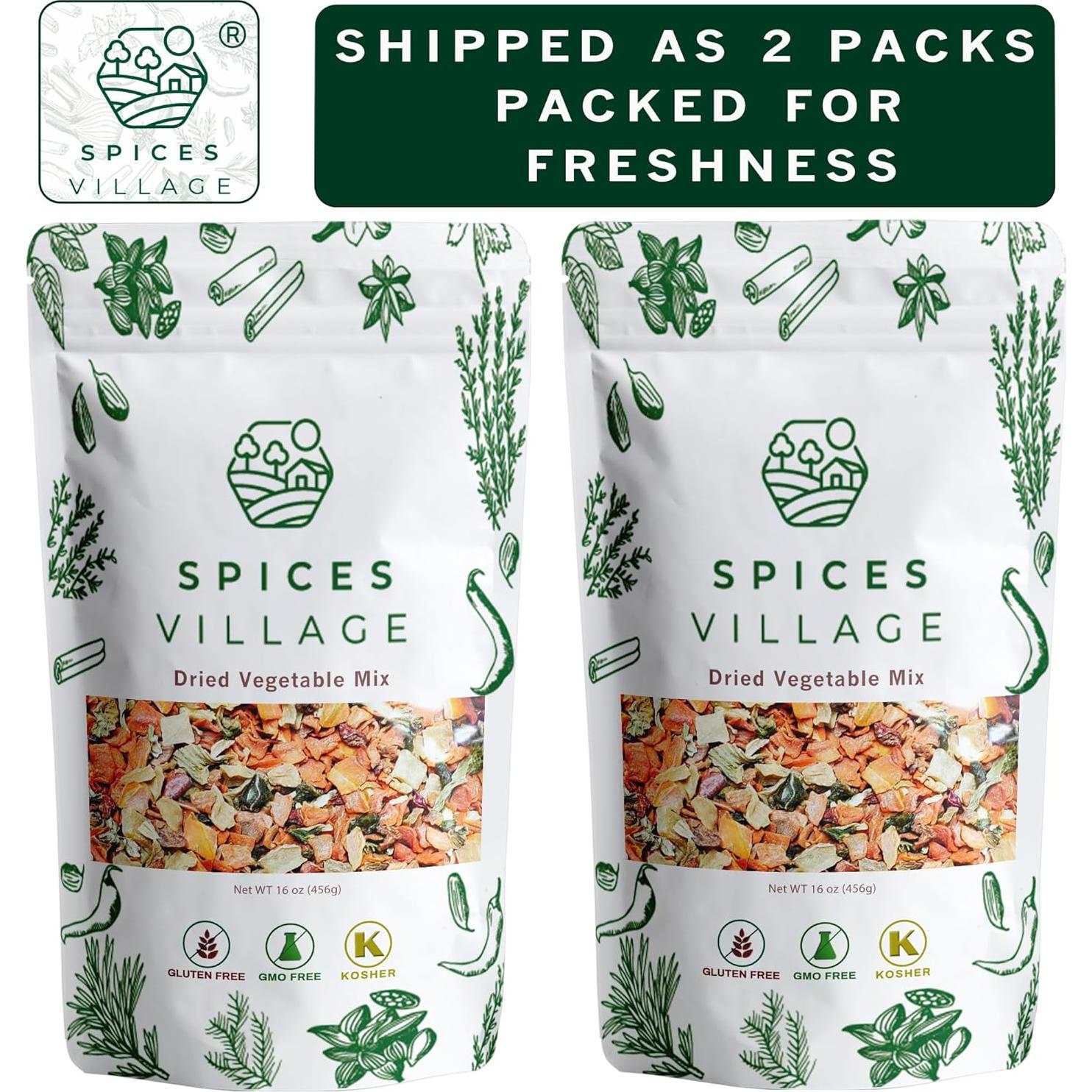 Coberturas de Ramen Secas Spices Village 907 g - Mezcla de Verduras