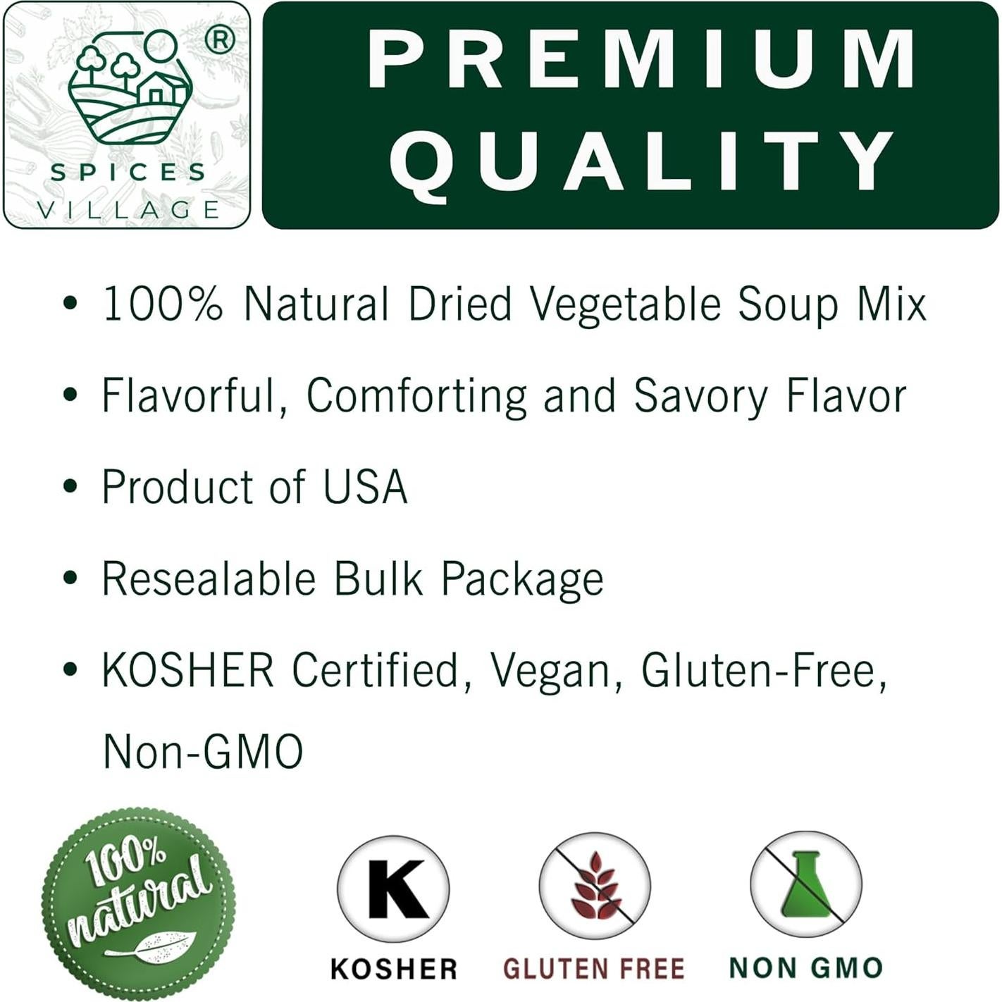 Coberturas de Ramen Secas Spices Village 907 g - Mezcla de Verduras