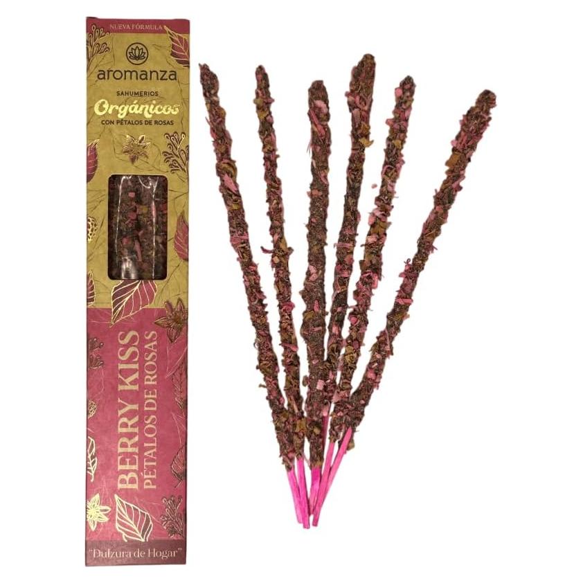 Varitas de Incienso Orgánico Aromanza 6 u - Beso de Baya