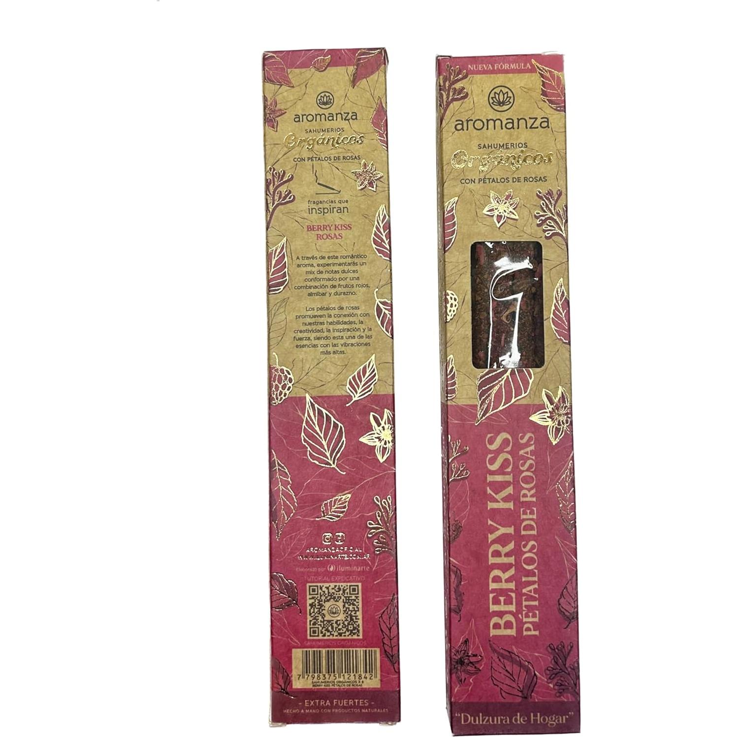 Varitas de Incienso Orgánico Aromanza 6 u - Beso de Baya