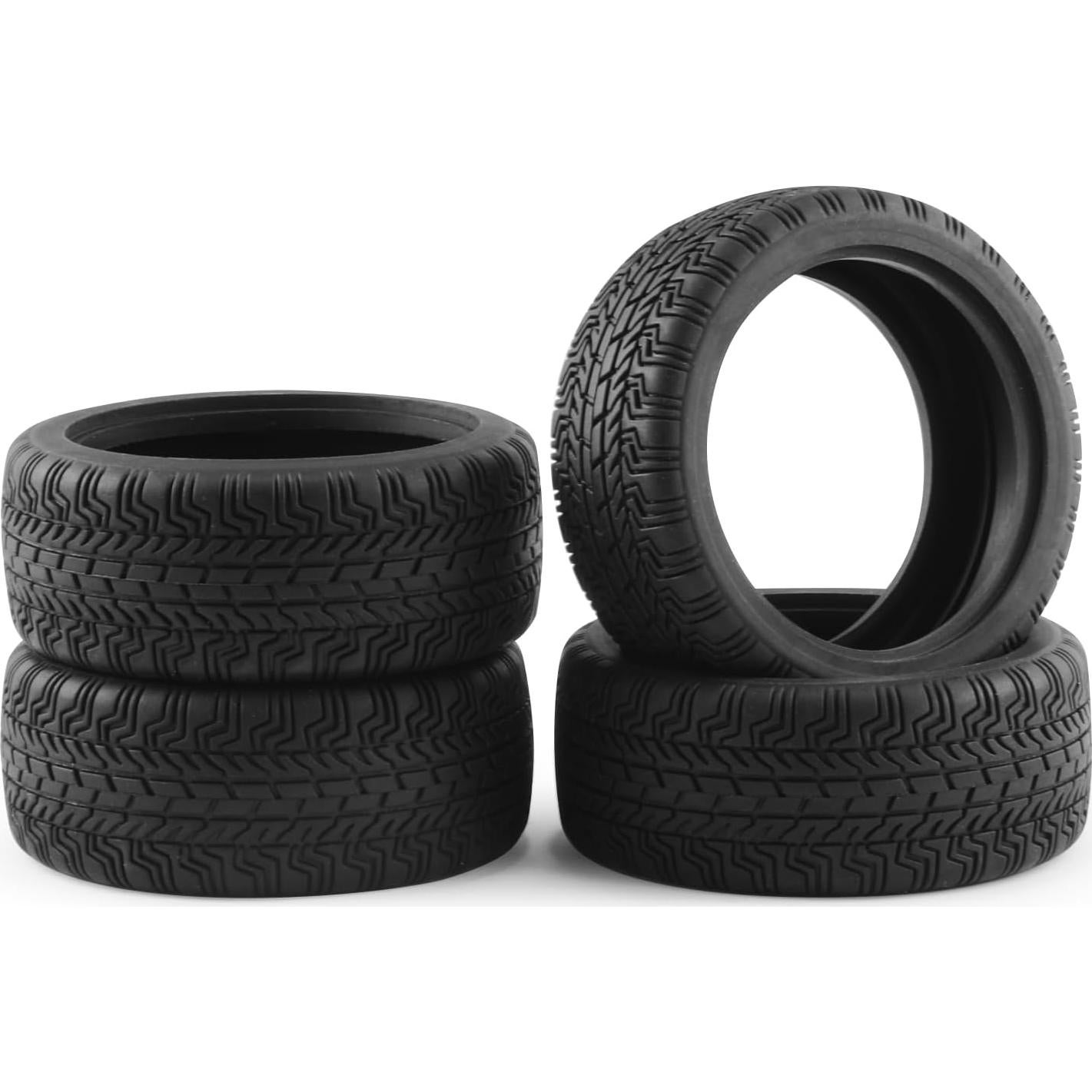 4 Neumáticos de Goma Suave Shaluoman 65mm para RC Touring