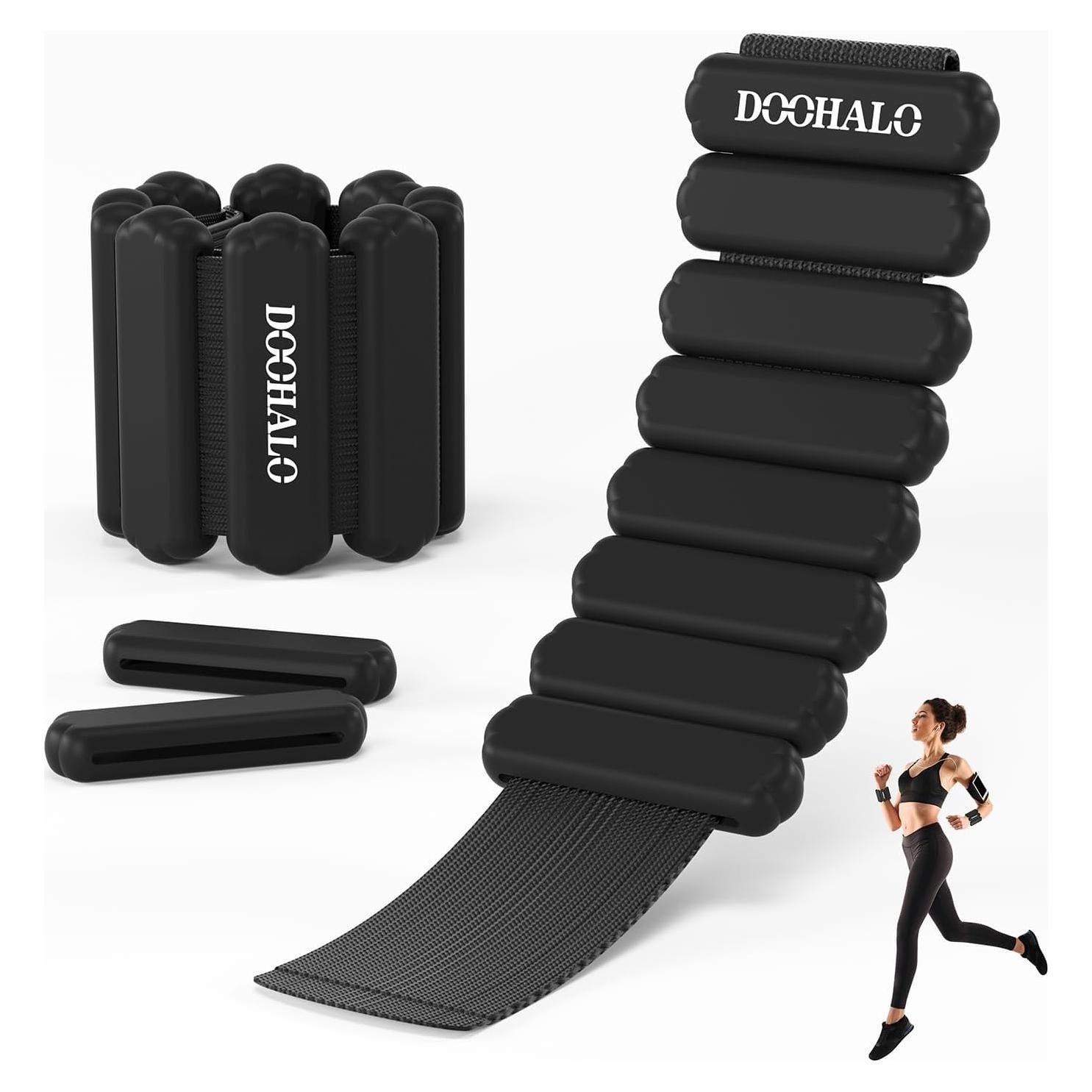 Pesas de Tobillo y Muñeca DOOHALO Ajustables 0.45 kg - Set 2 Piezas