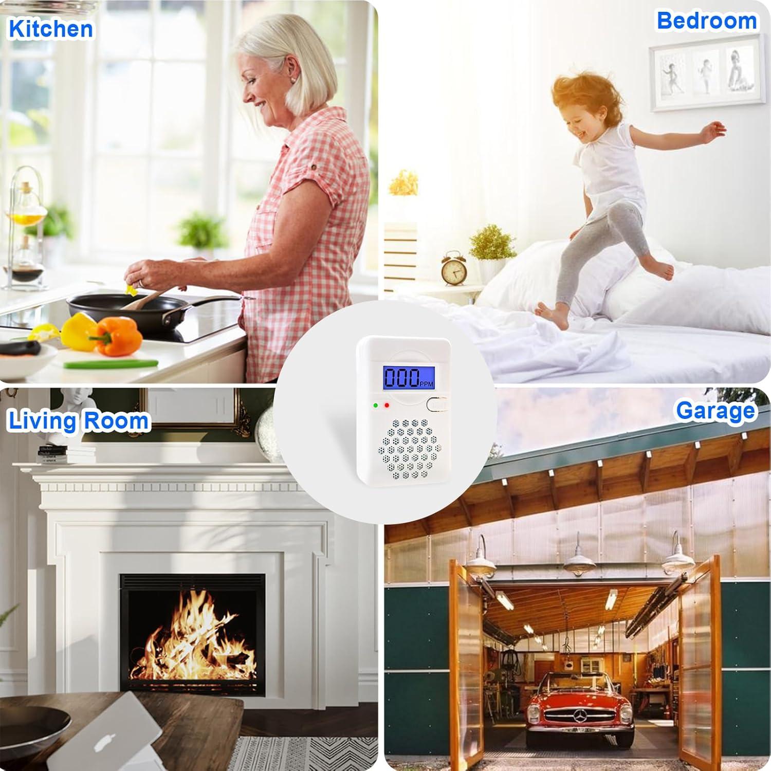 Detector de Monóxido de Carbono Mini CDR-817 con Alarma Sonora