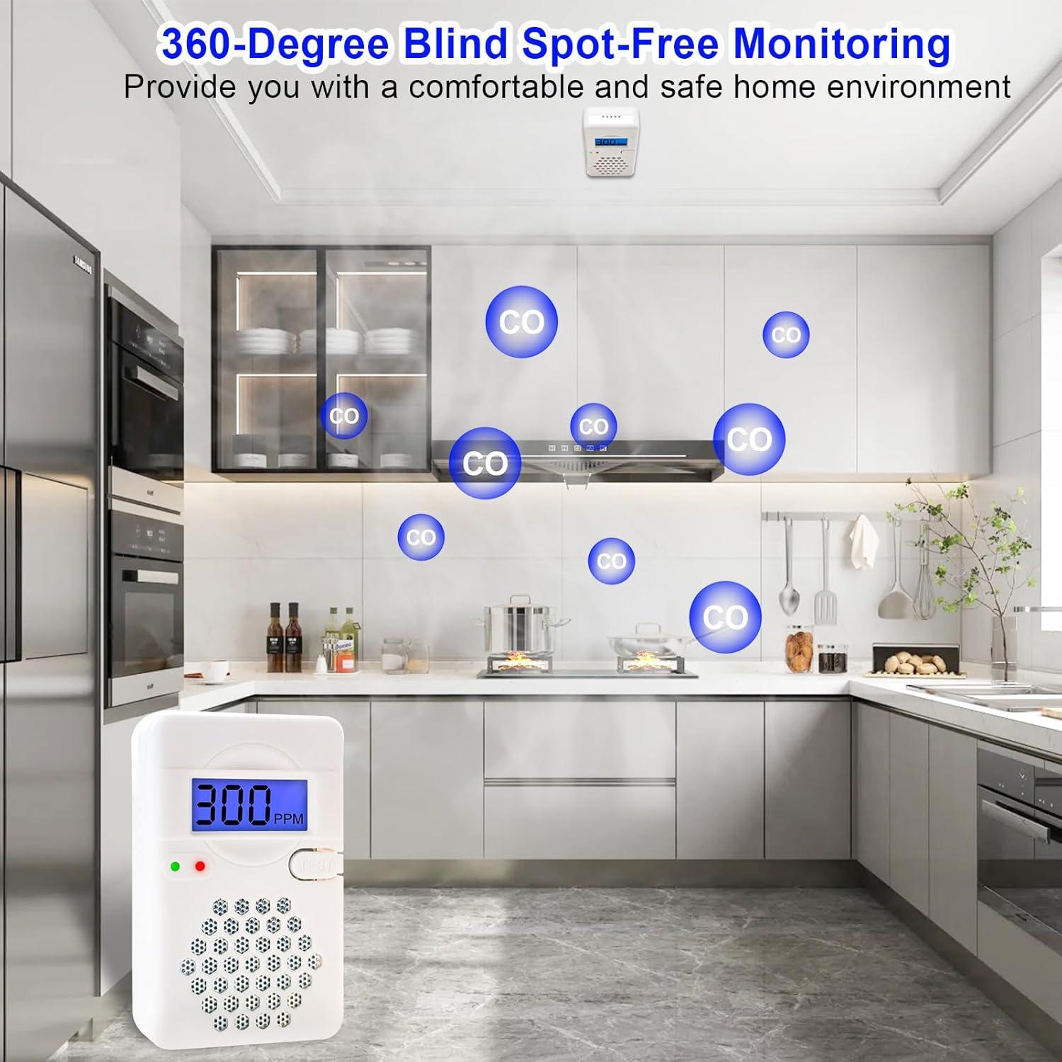 Detector de Monóxido de Carbono Mini CDR-817 con Alarma Sonora