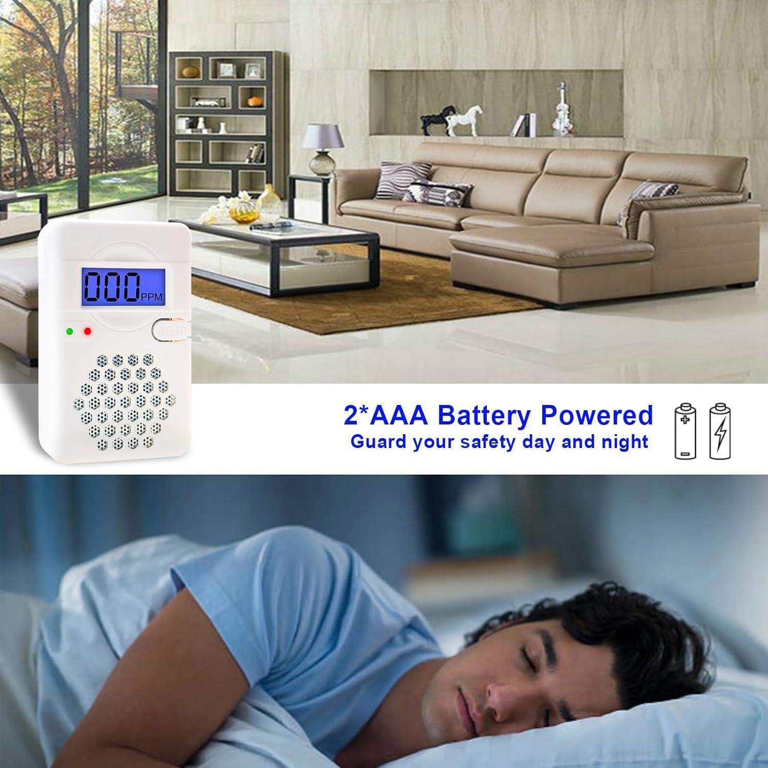 Detector de Monóxido de Carbono Mini CDR-817 con Alarma Sonora