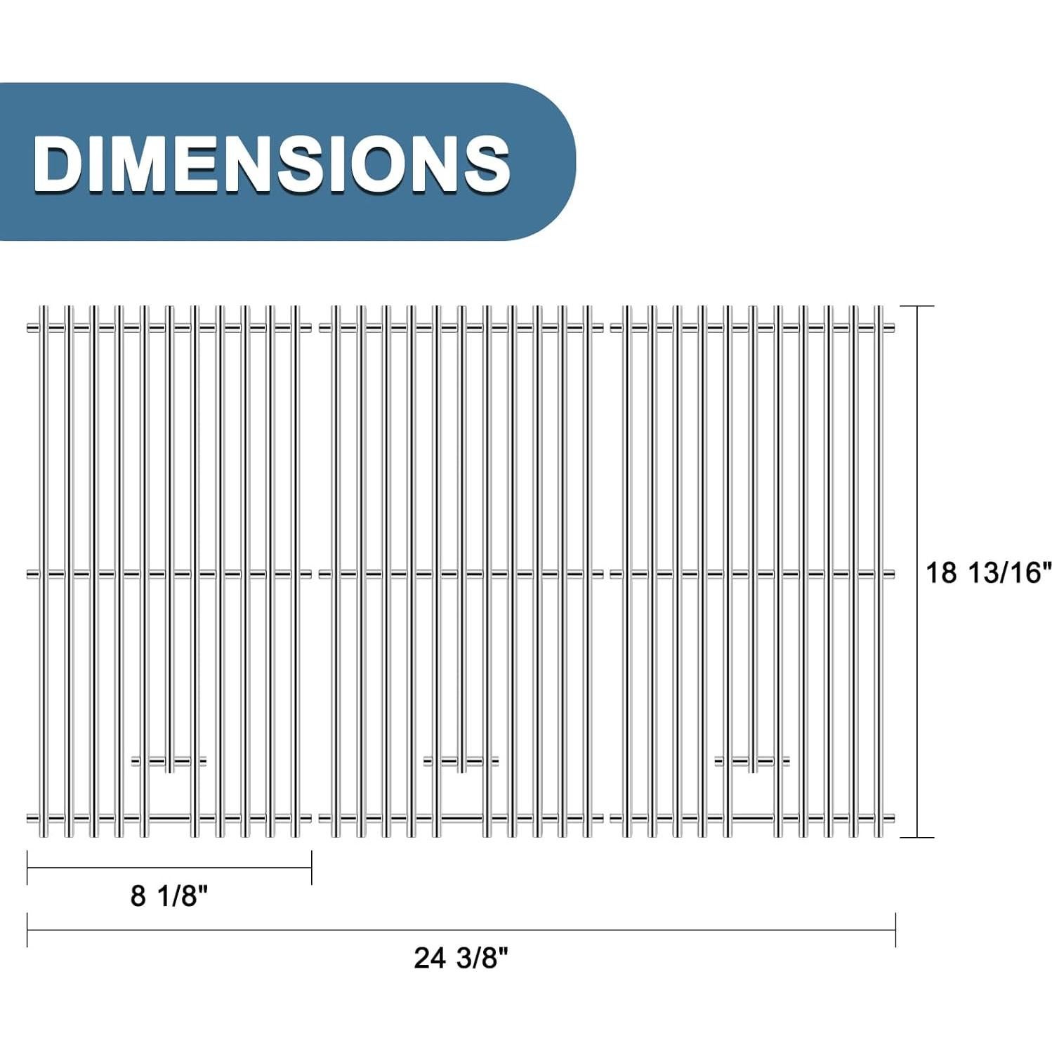 Rejillas de Acero Inoxidable Adviace para Parrilla Kitchenaid