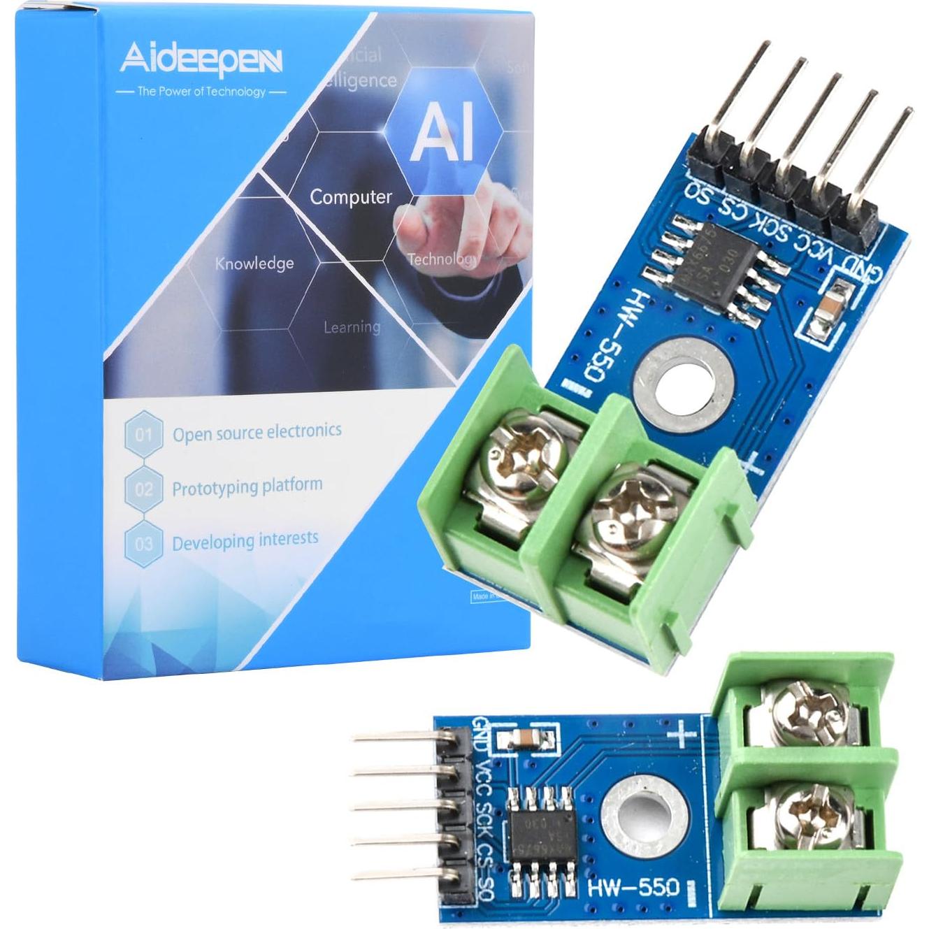 Módulo MAX6675 Aideepen 2PCS Termopar Tipo K SPI 0-1024°C