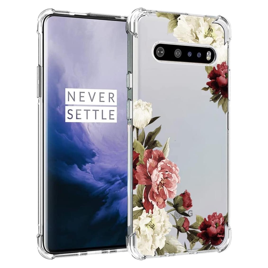 Funda TPU Transparente LG V60 ThinQ 5G - Diseño Floral