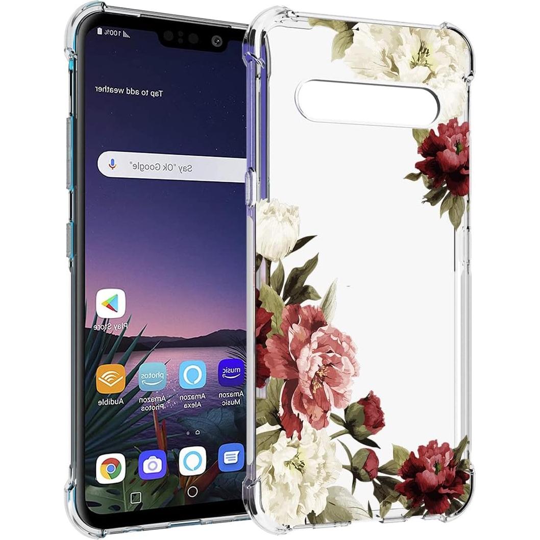 Funda TPU Transparente LG V60 ThinQ 5G - Diseño Floral