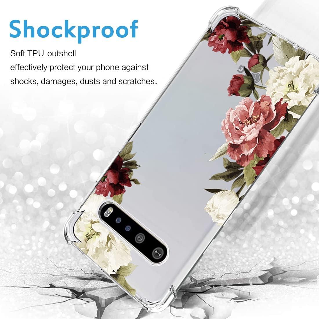 Funda TPU Transparente LG V60 ThinQ 5G - Diseño Floral