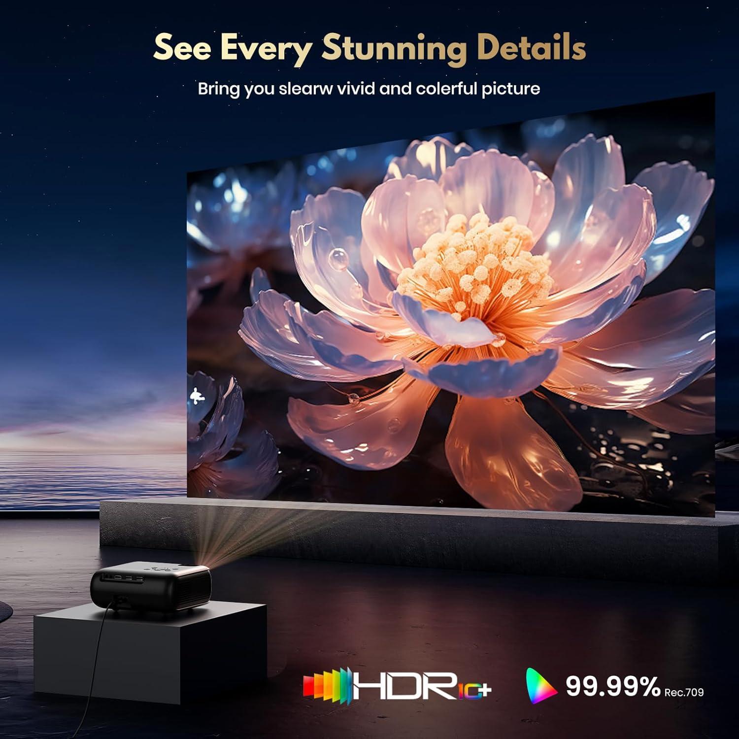 Proyector 2K AGIMA X6 WiFi 6 Bluetooth 5.2 1080P 4K HDR