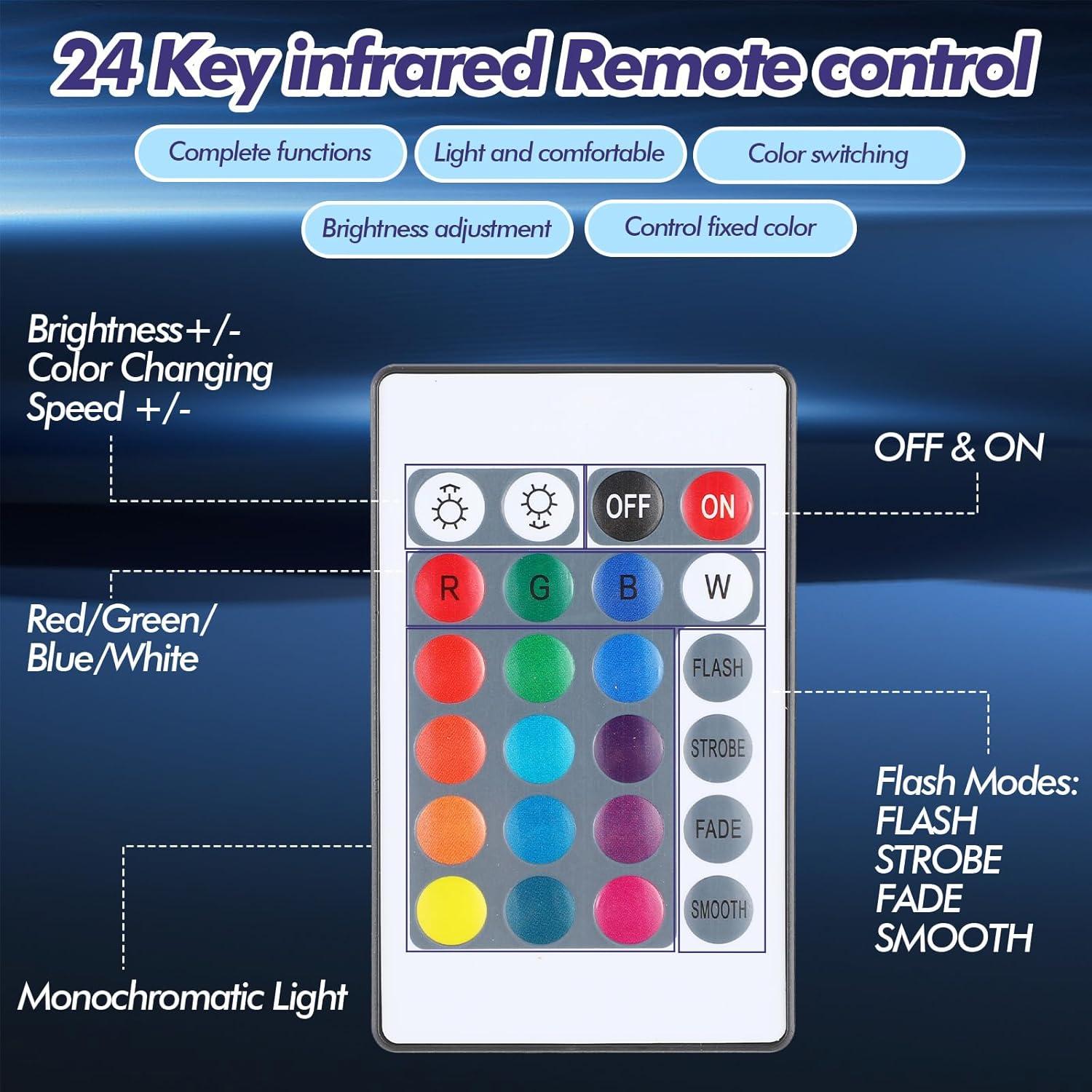 Set de 4 Lámparas LED 3D Honoson con Hojas Acrílicas DIY