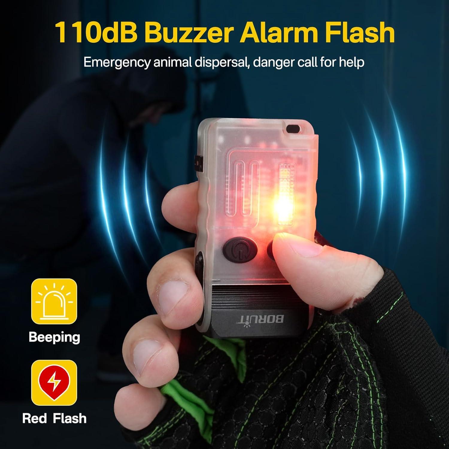 Linterna BORUIT V20 EDC USB C 1000 Lúmenes Luz UV 365nm