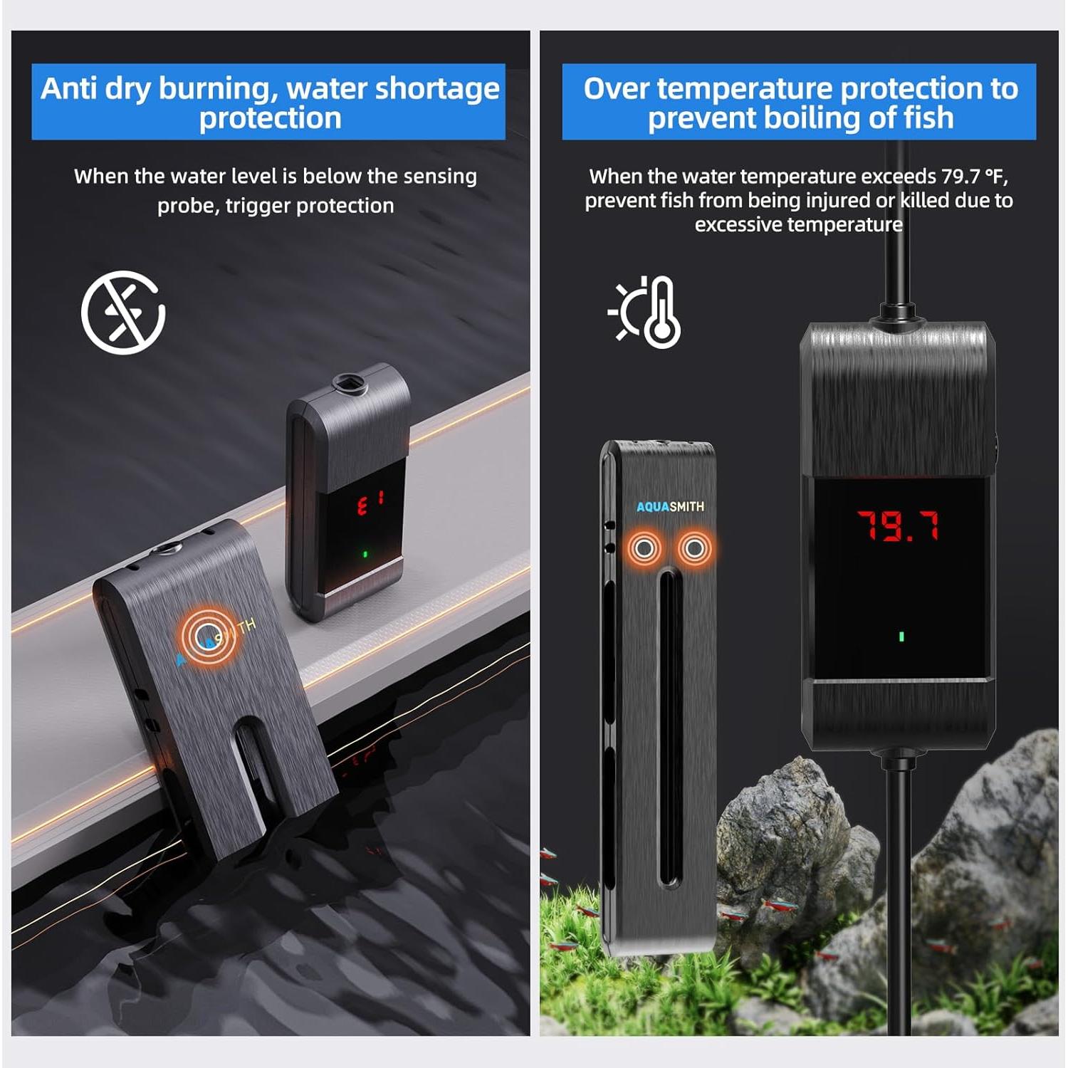 Calentador de Acuario 100W AQUASMITH para 151-189L