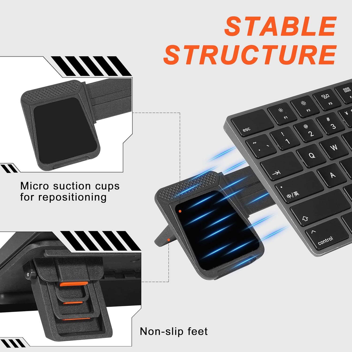 Soporte de Teclado Ajustable MEKASS Azul para Escritorio