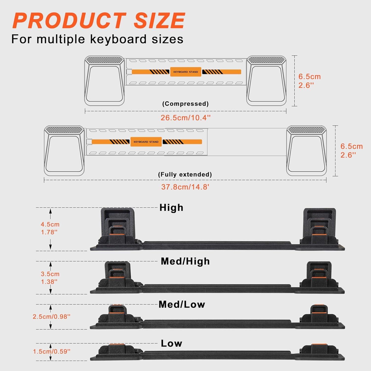 Soporte de Teclado Ajustable MEKASS Azul para Escritorio