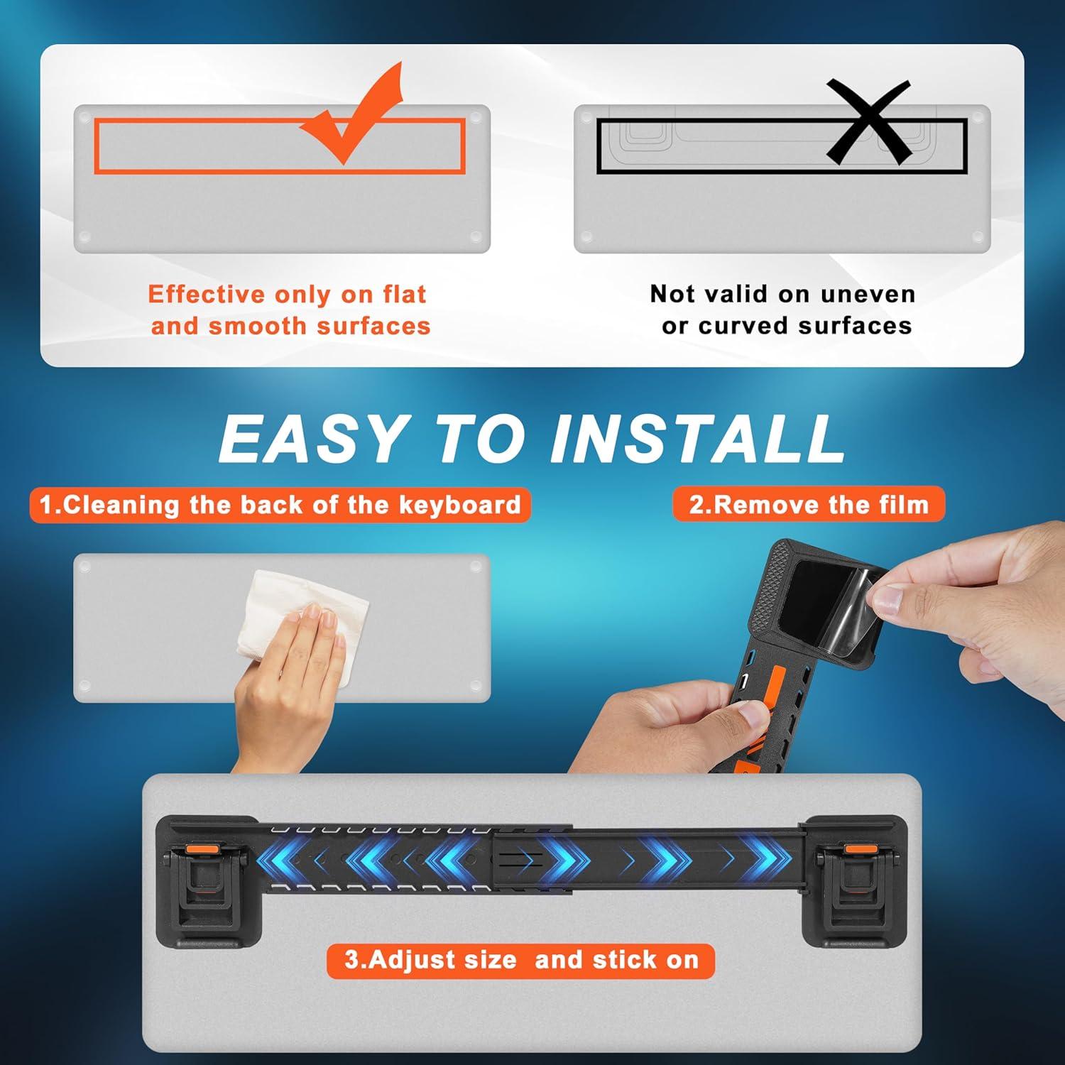 Soporte de Teclado Ajustable MEKASS Azul para Escritorio