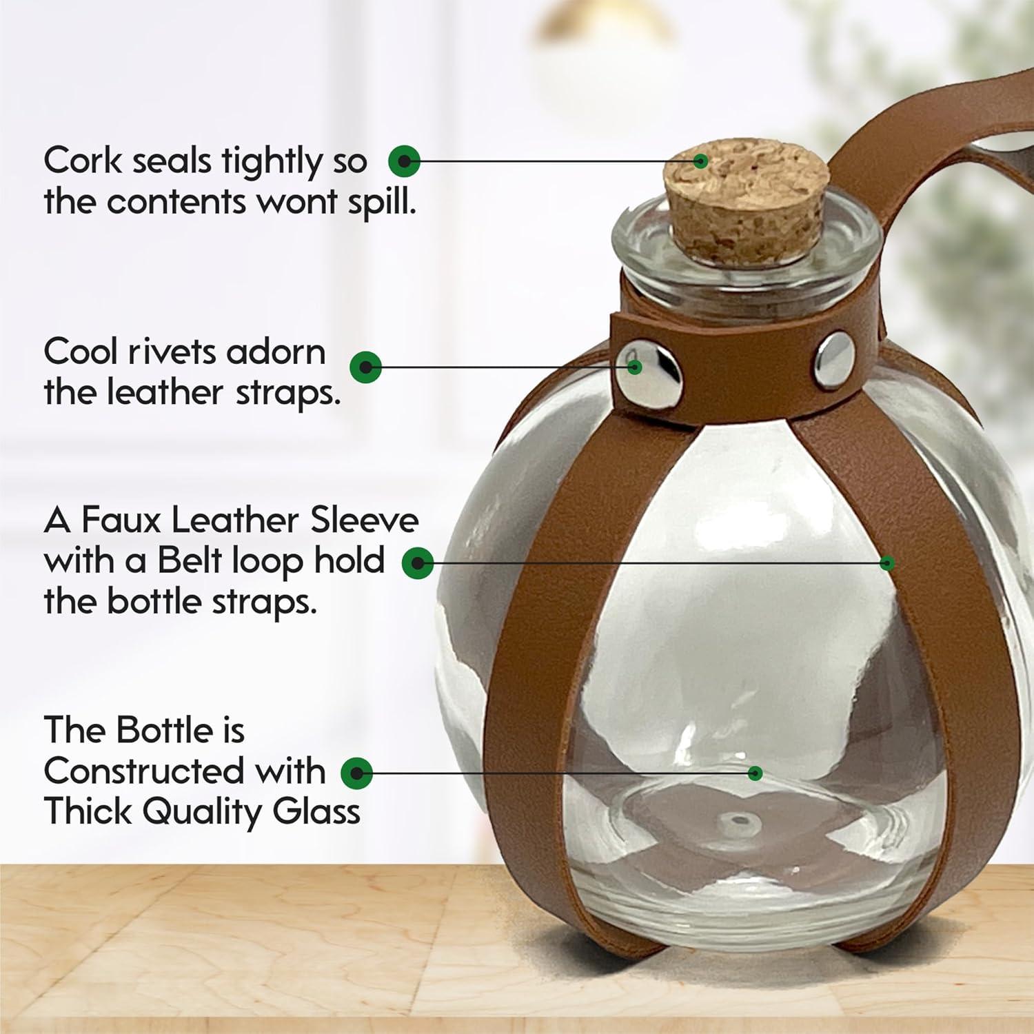 Botella de Vidrio Camaleón Cósmico 1L con Corcho Marrón