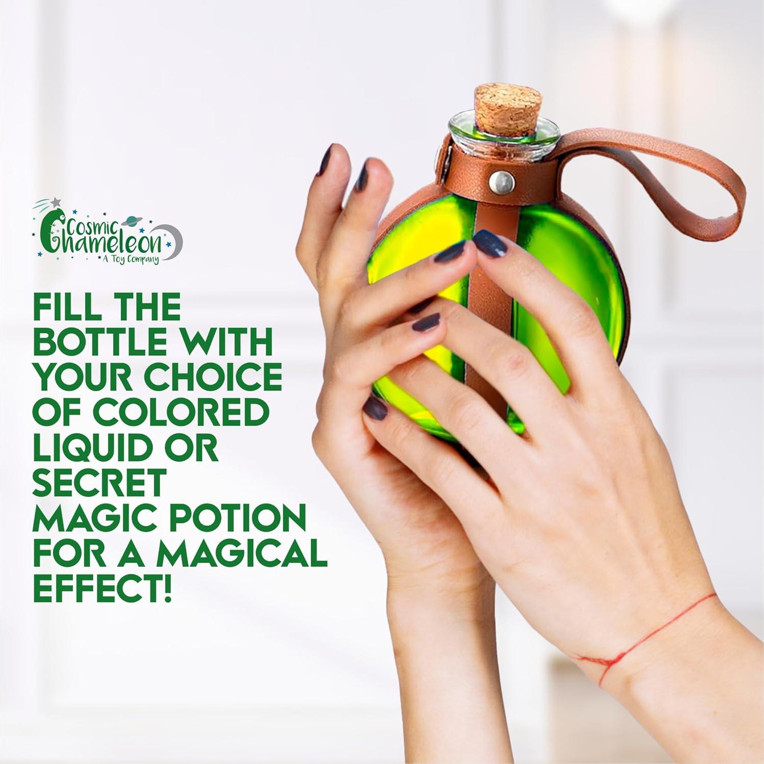 Botella de Vidrio Camaleón Cósmico 1L con Corcho Marrón