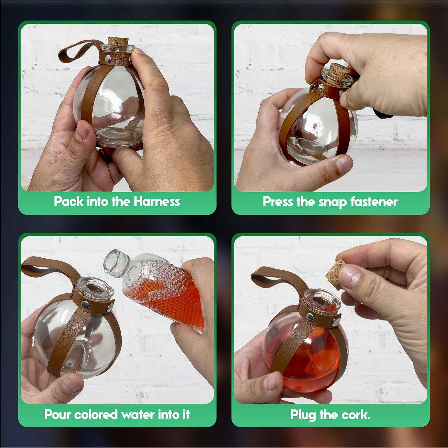 Botella de Vidrio Camaleón Cósmico 1L con Corcho Marrón