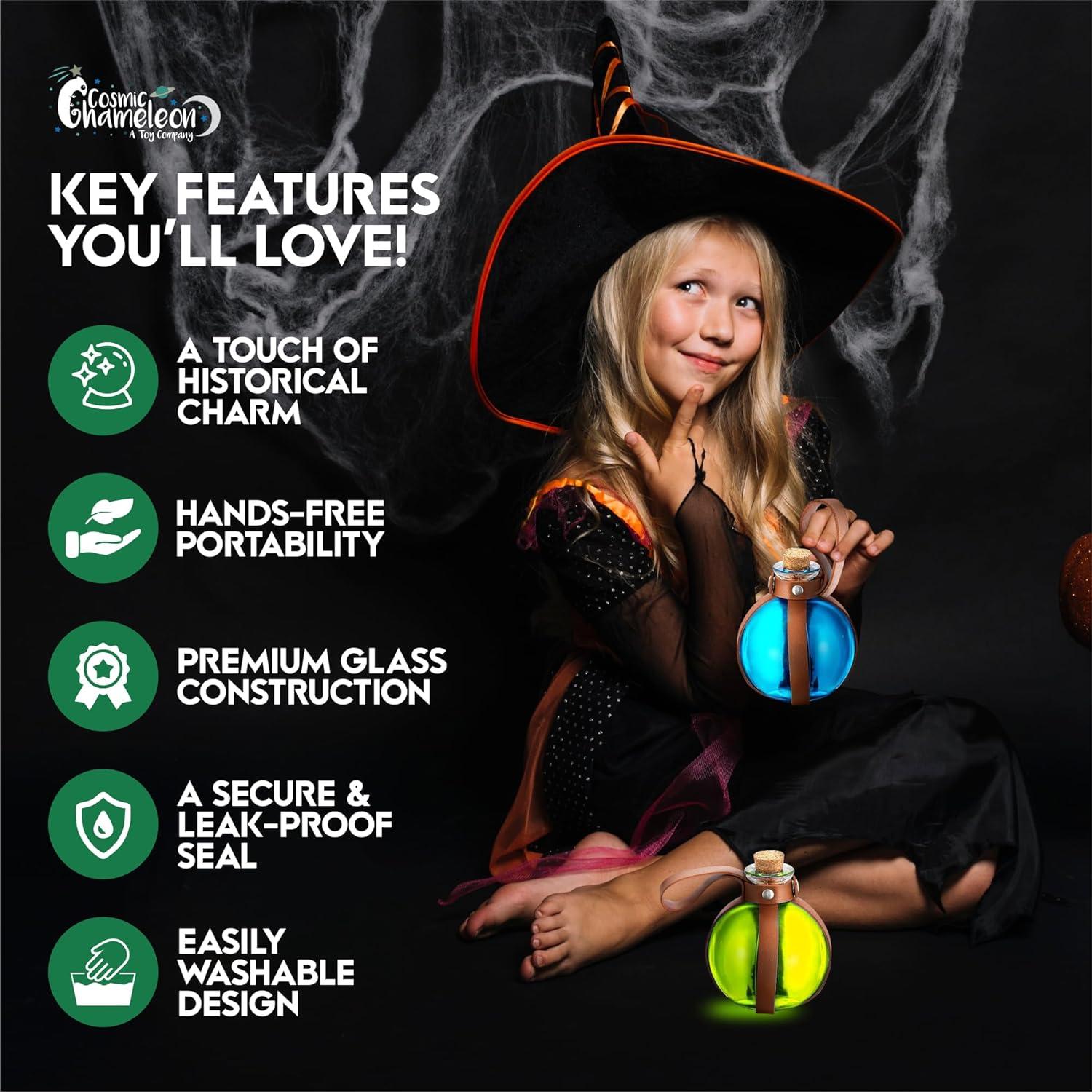 Botella de Vidrio Camaleón Cósmico 1L con Corcho Marrón