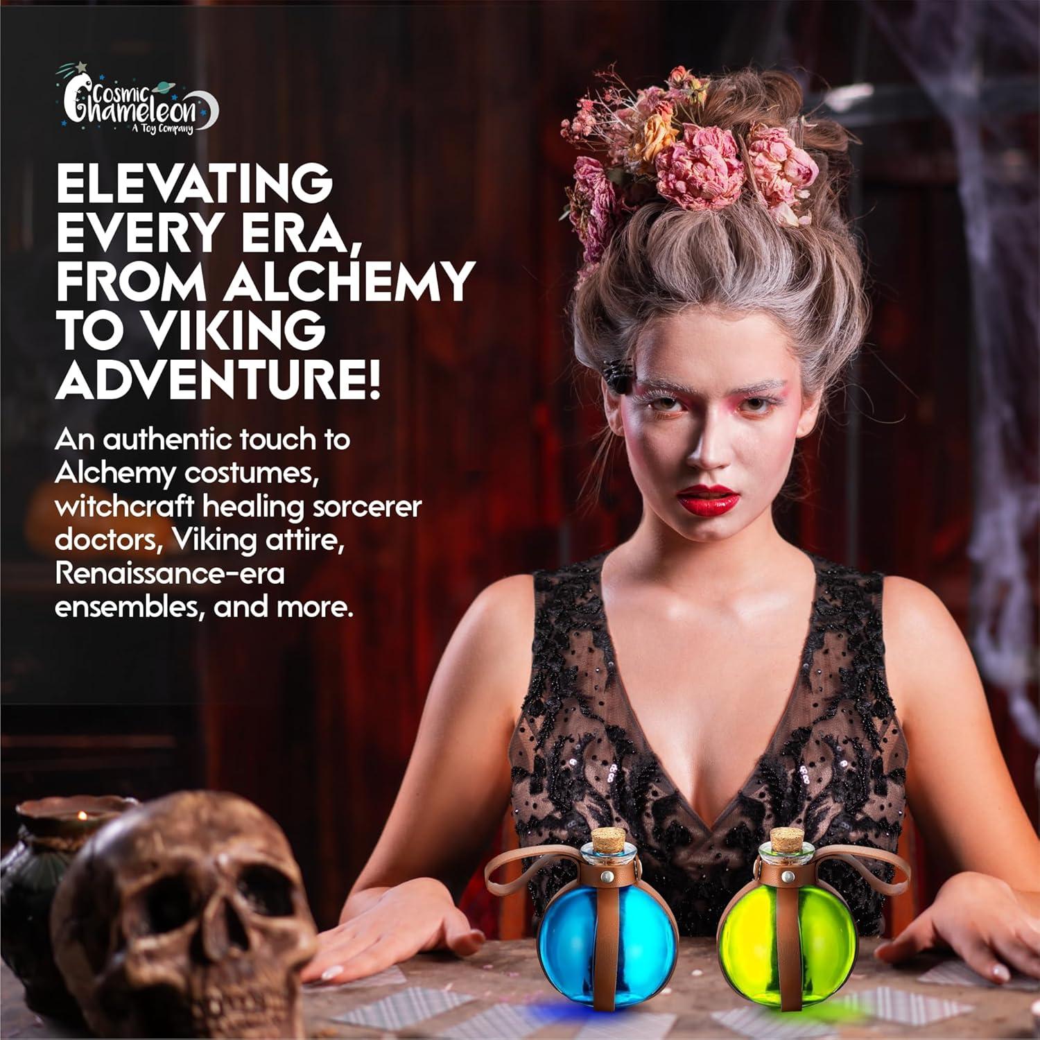 Botella de Vidrio Camaleón Cósmico 1L con Corcho Marrón