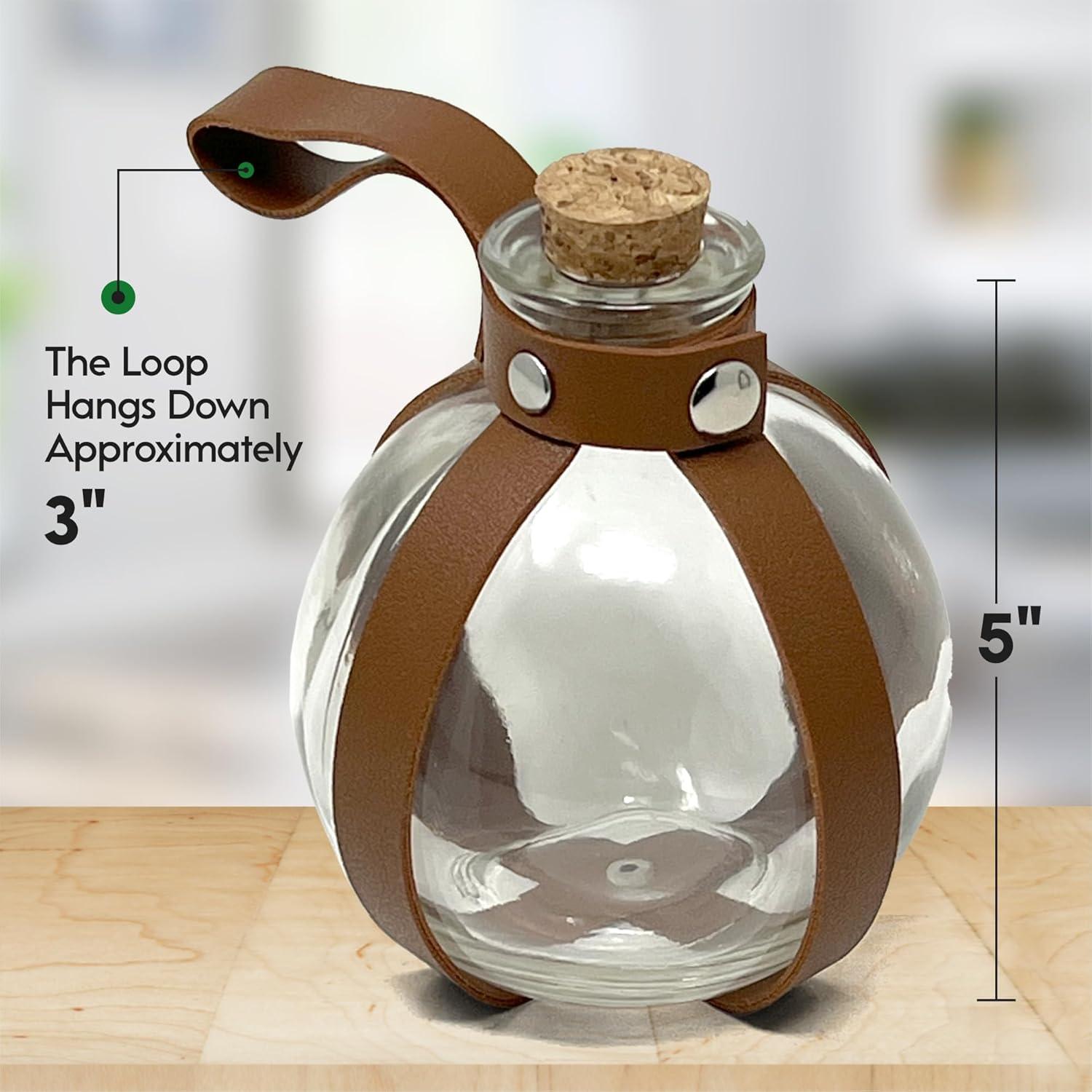 Botella de Vidrio Camaleón Cósmico 1L con Corcho Marrón