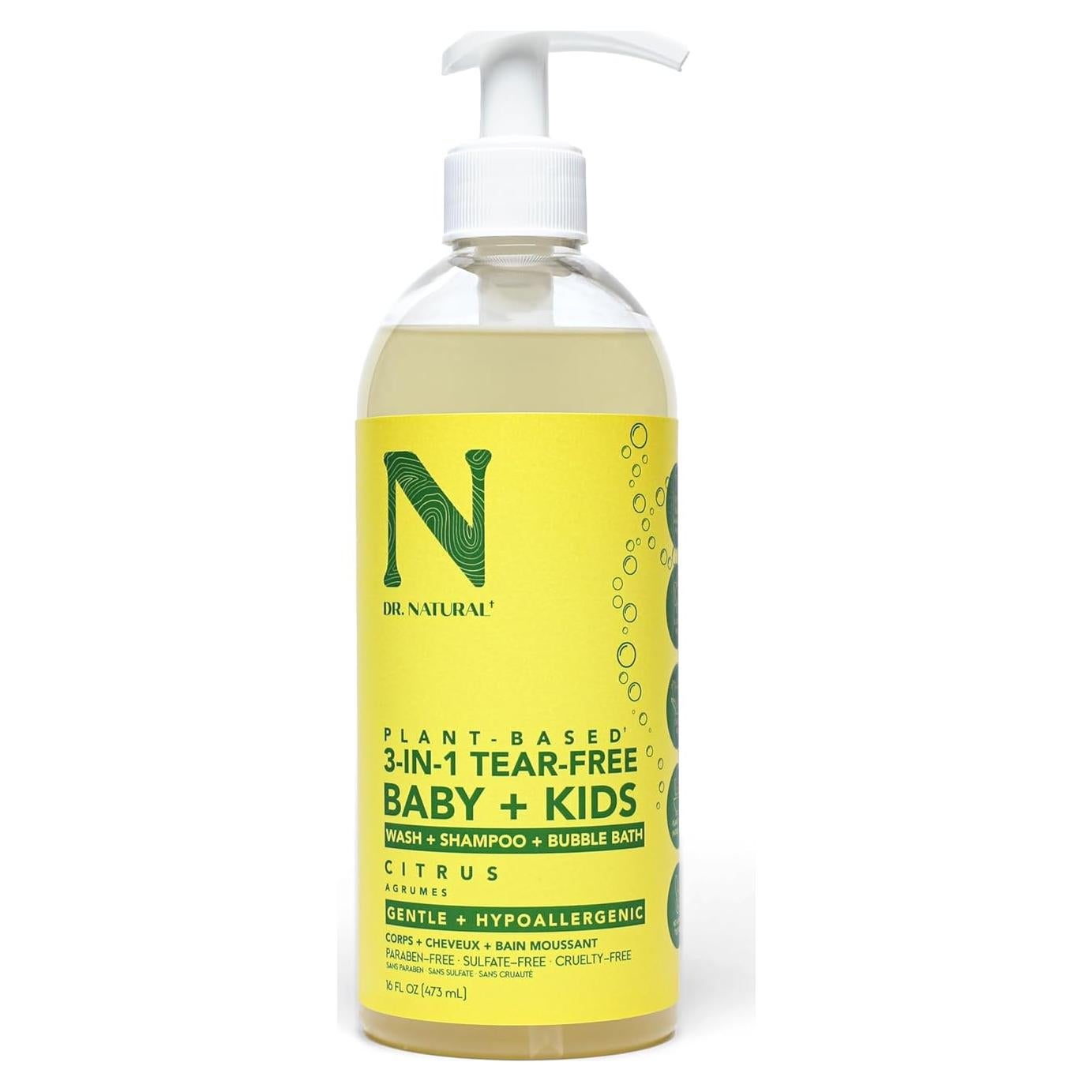 Jabón 3 en 1 Sin Lagrimas Dr. Natural 453.6g - Bebés