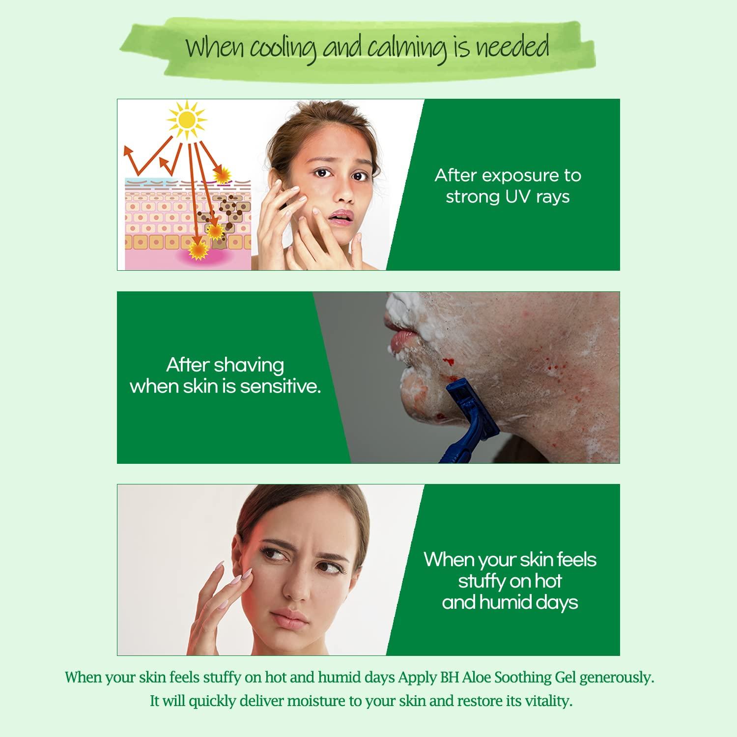 Gel Calmante de Aloe Vera Orgánico by.H - Hidratante 98% Puro