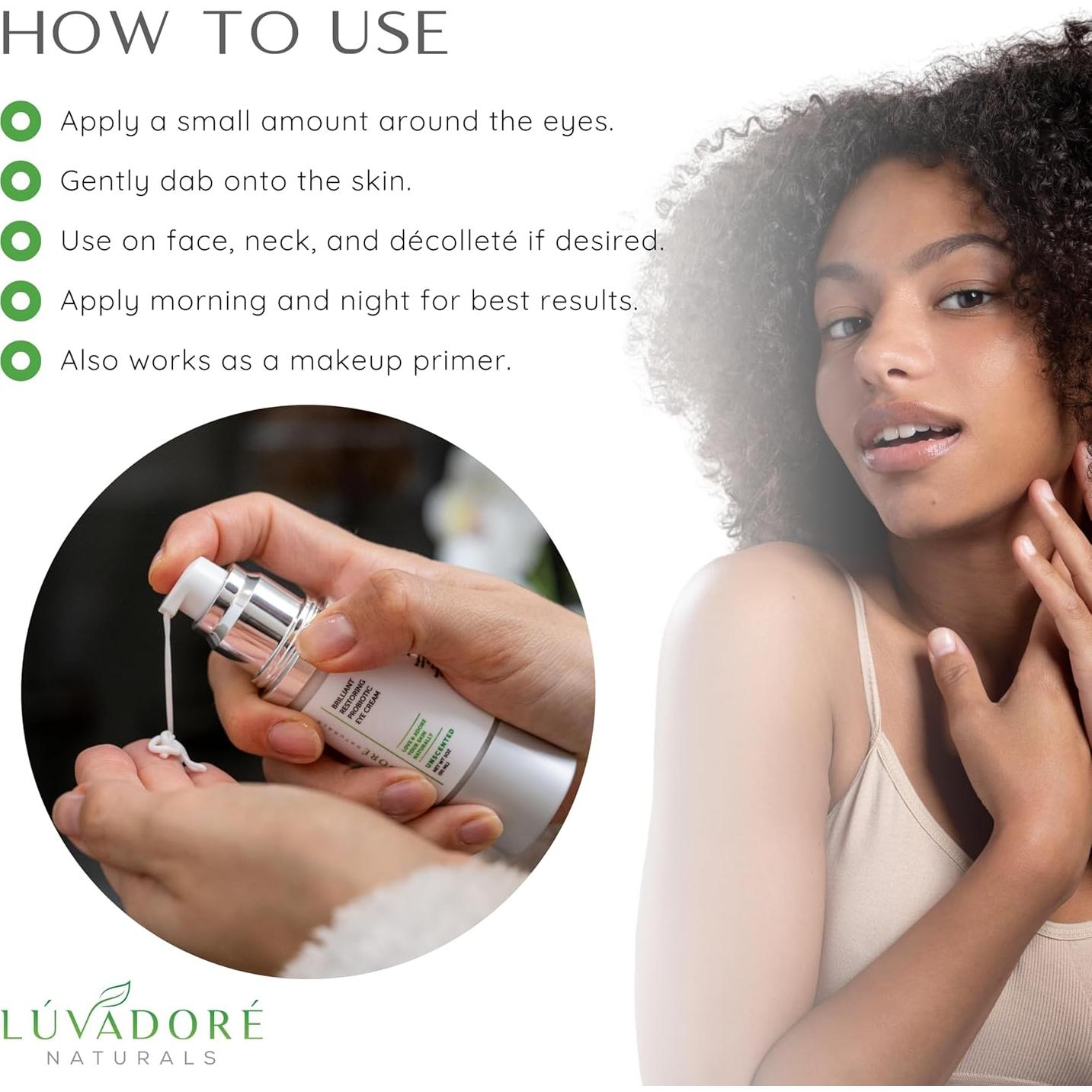 Crema para Ojos Luvadore Naturals - Hidratante Probiotica 28g