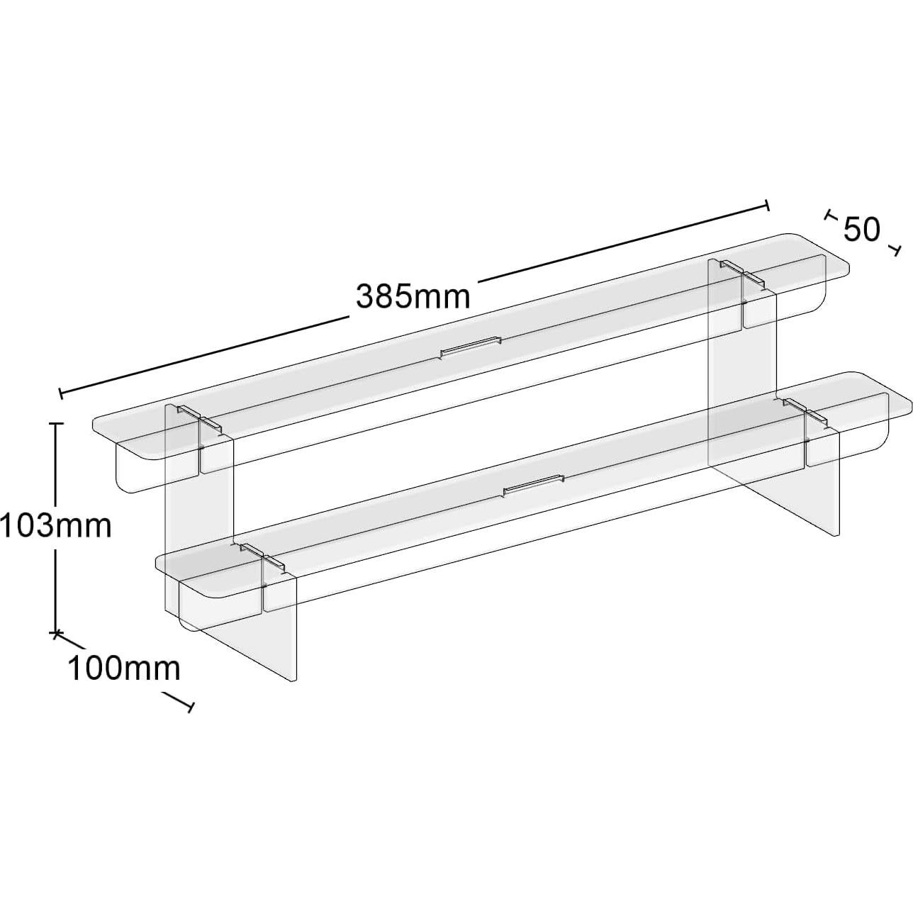 Caja de Exhibición Acrílica DuvinDD 3 Niveles 40x18x21cm