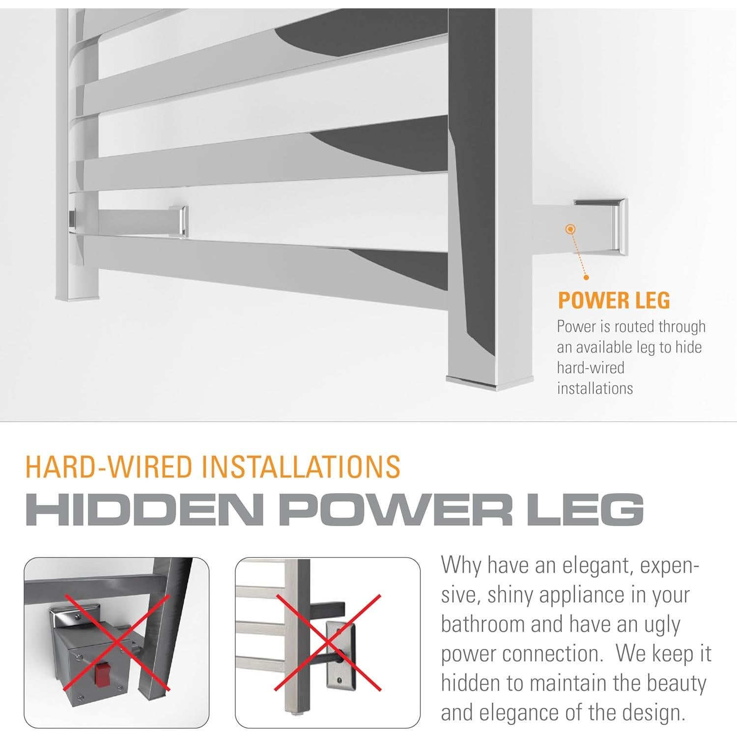 Calentador de Toallas Eléctrico Brandon Basics 12 Barras 190W