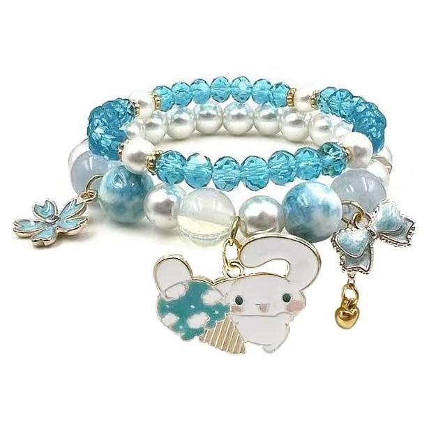 Juego de Pulseras de Amistad Cinnamoroll Rosa y Azul