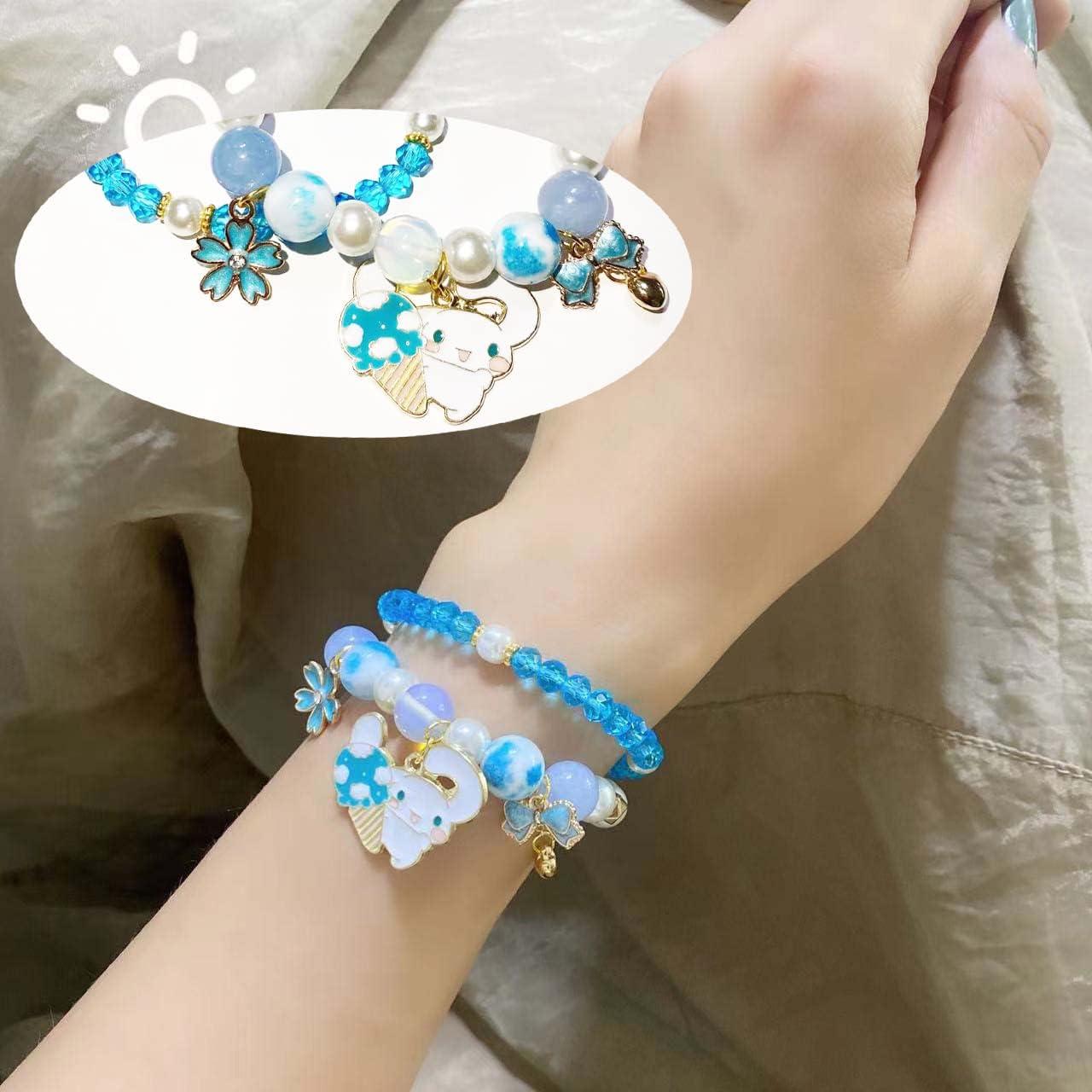 Juego de Pulseras de Amistad Cinnamoroll Rosa y Azul