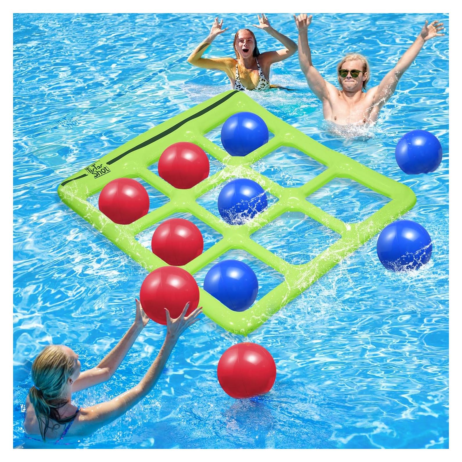 Juego Inflable de Tres en Raya TicTac Shot para Piscina - 142x137cm