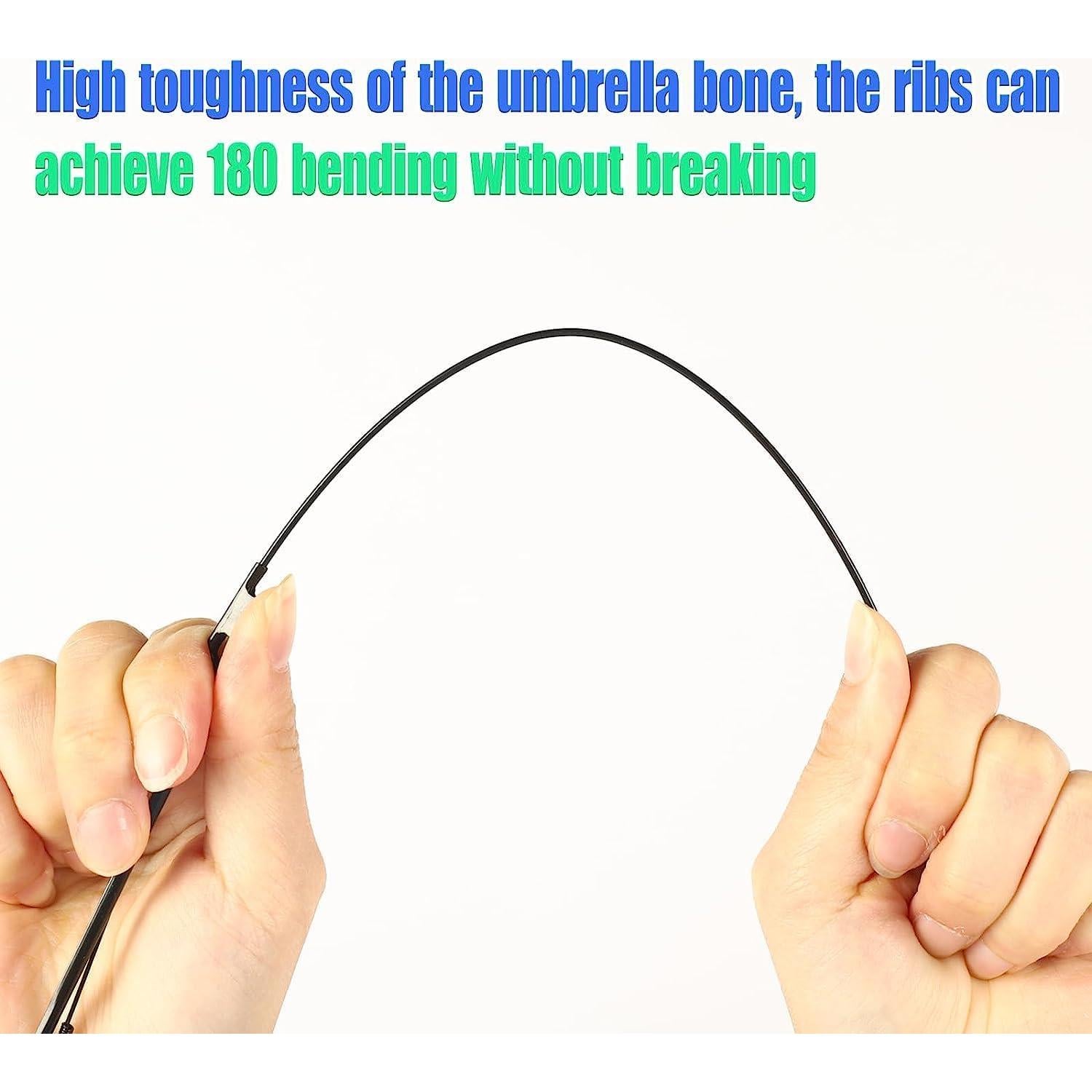 Paraguas Automático GAOYAING Grande 116 cm Plegable Negro