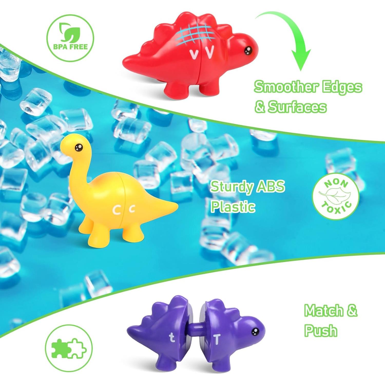 Juego de Emparejamiento de Letras Dinosaurio 26 Letras Montessori