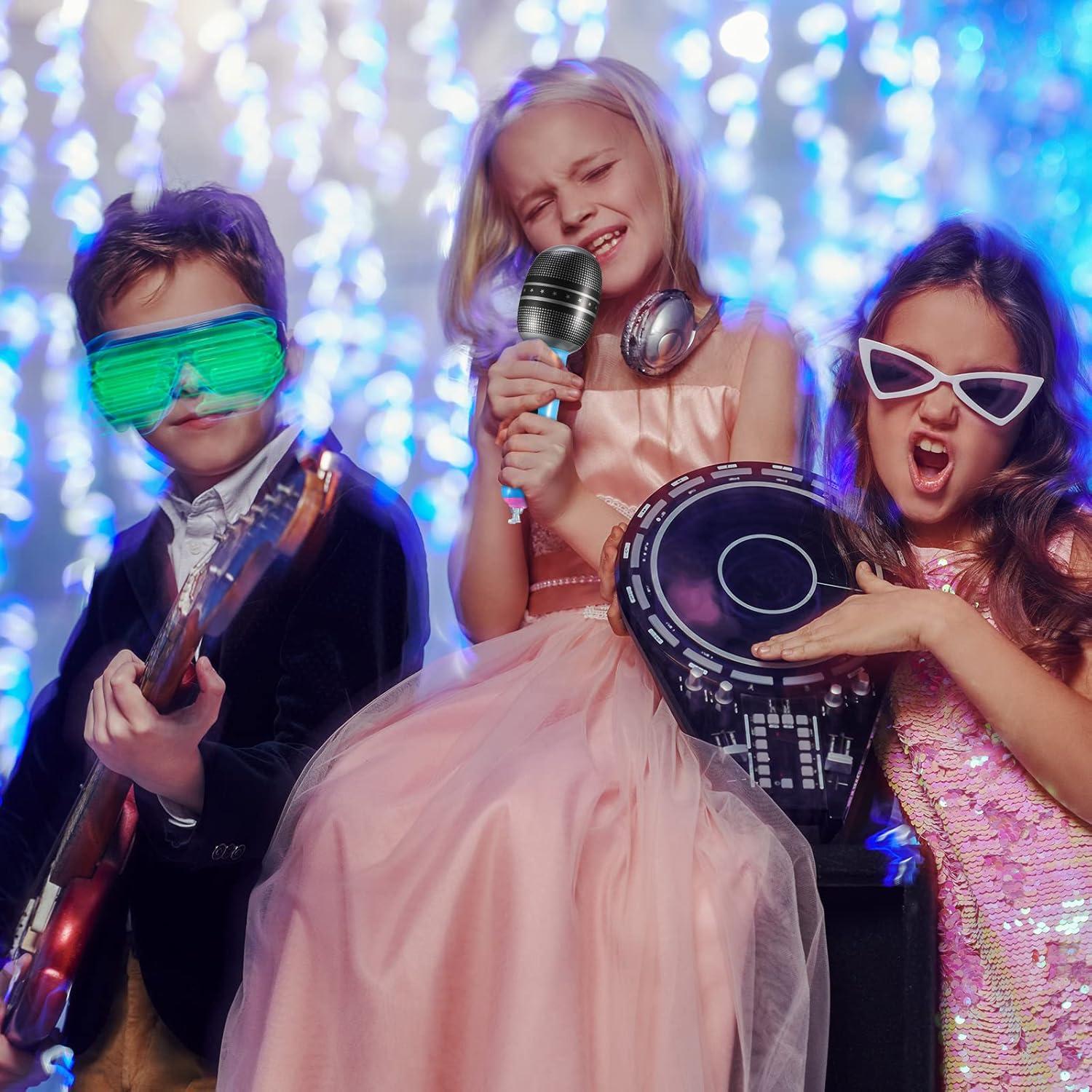 60 Piezas Micrófonos Inflables Zhanmai 25 cm Colores Variados