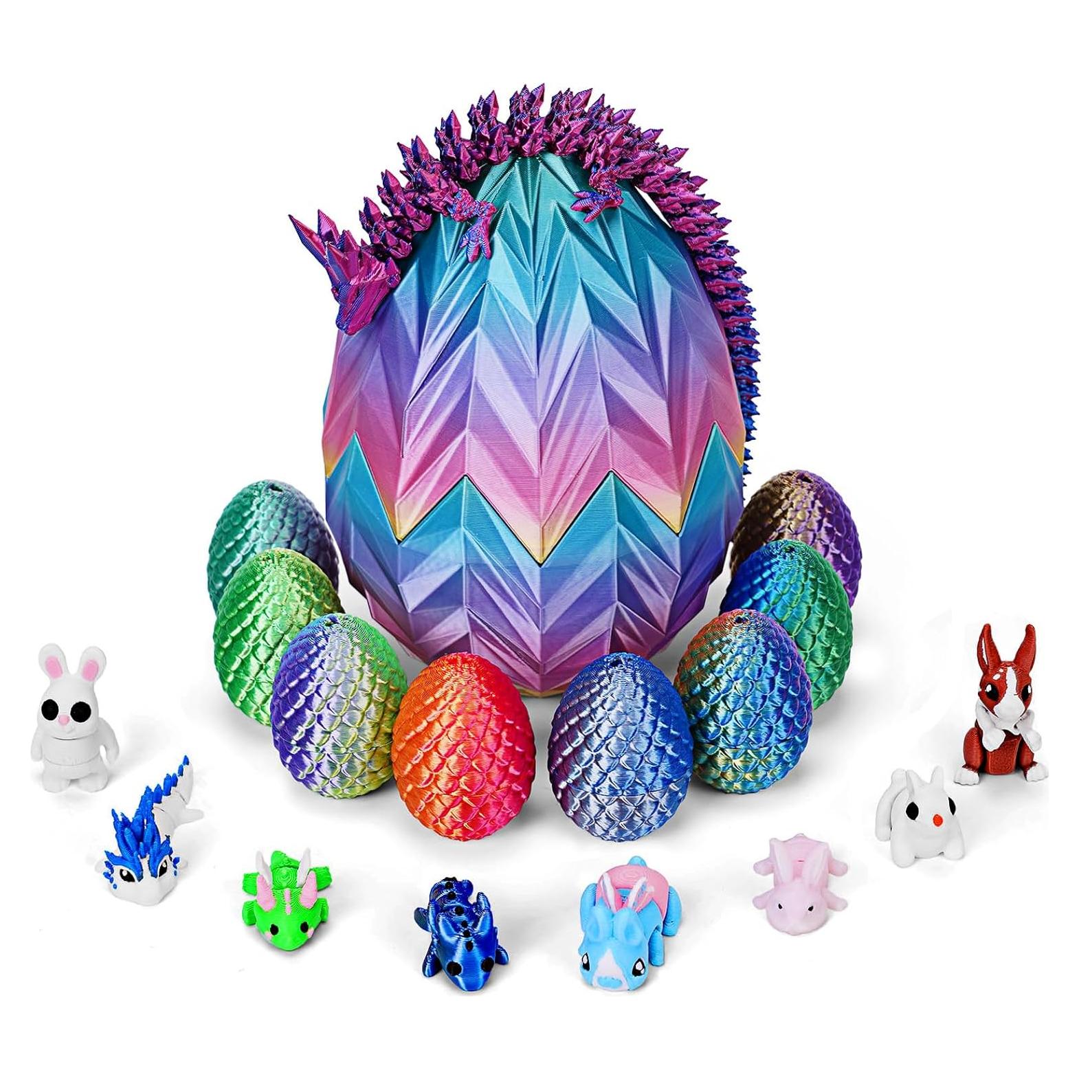 18 Piezas Huevos de Dragón Sorpresa Eisfiel - Juguetes 3D