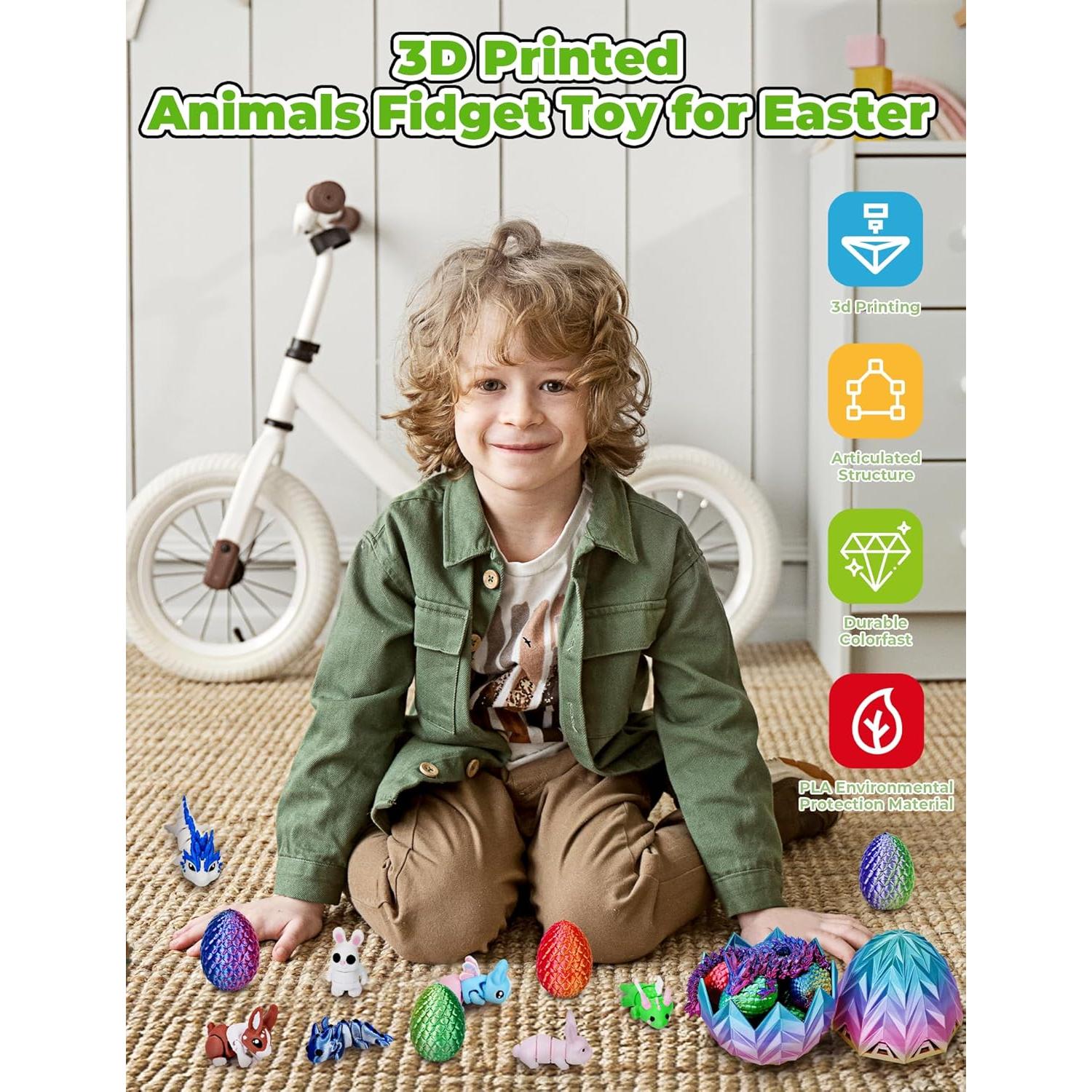 18 Piezas Huevos de Dragón Sorpresa Eisfiel - Juguetes 3D